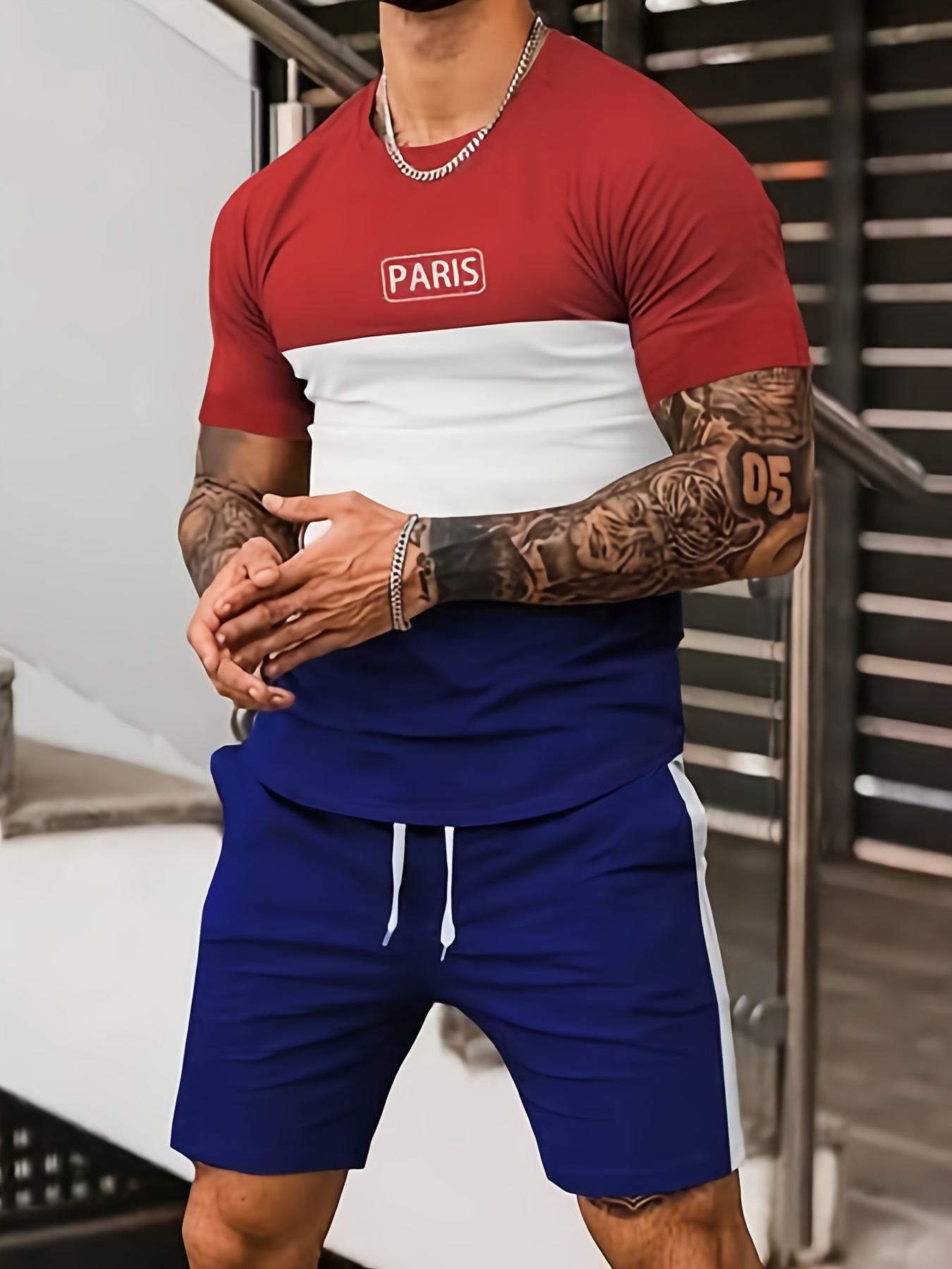 Ensemble t-shirt & short imprimé graphique – Image 4