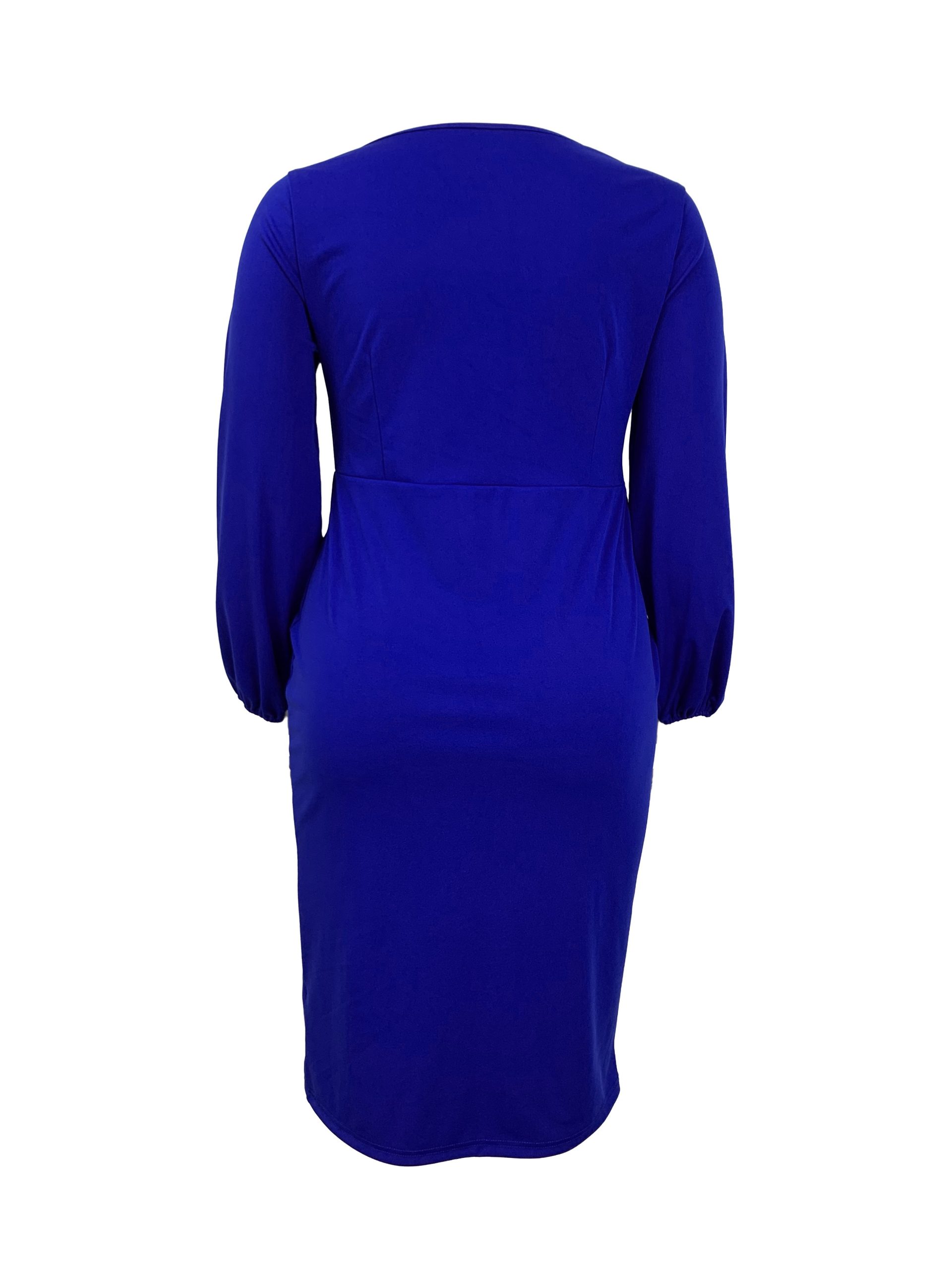 Robe moulante asymétrique en tissu tricoté légèrement extensible – Image 9