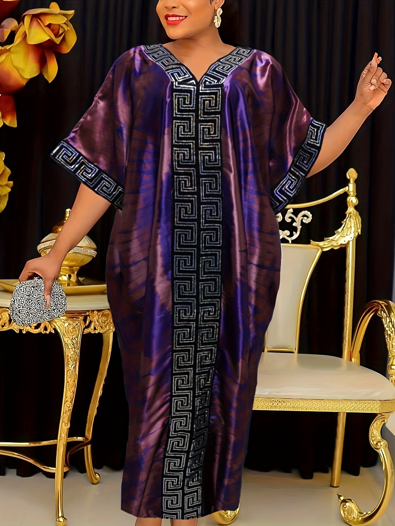 Robe africaine à paillettes boubou