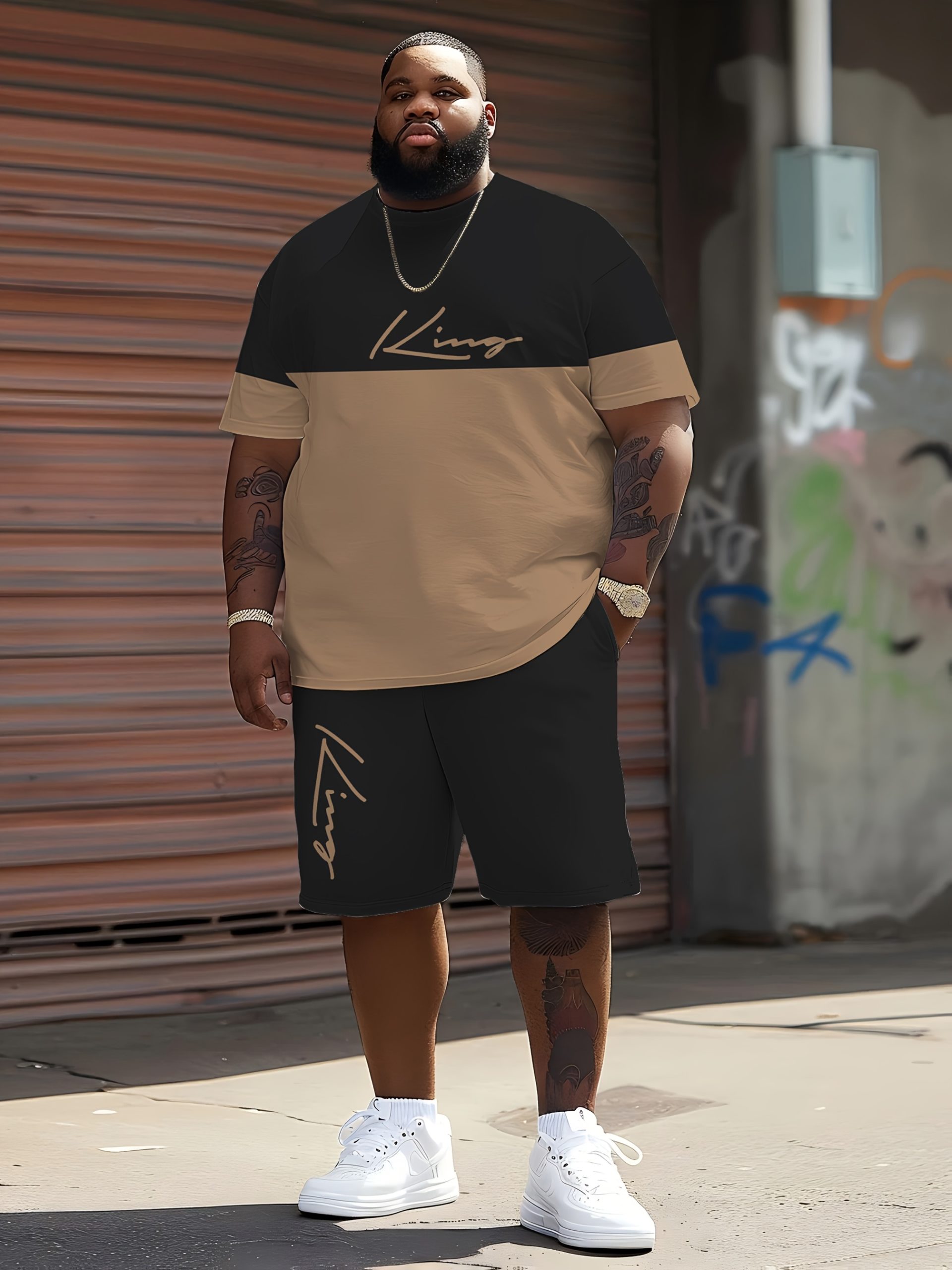 Ensemble t-shirt & short imprimé graphique – Image 8