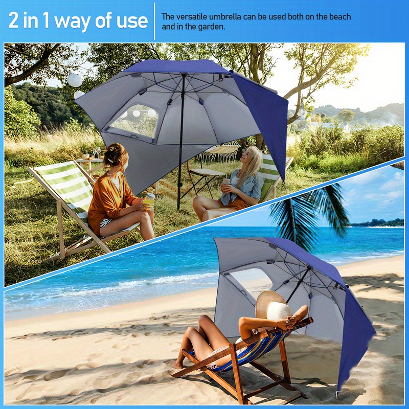 Parasol de plage rond avec piquets – Image 10