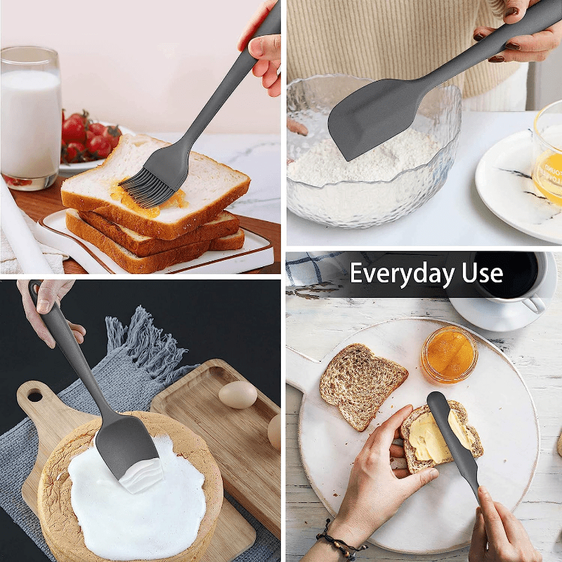 Ensemble de 15 ustensiles de cuisine en silicone avec manches en acier inoxydable – Image 13