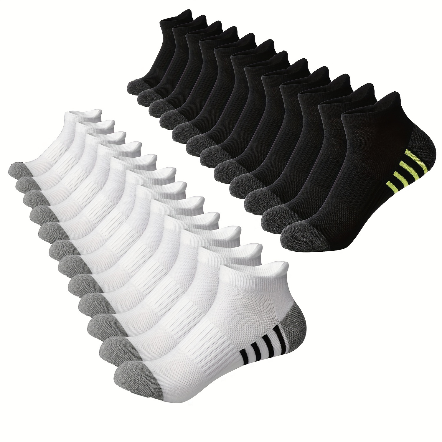 12 paires de chaussettes de sport rayées – Image 22