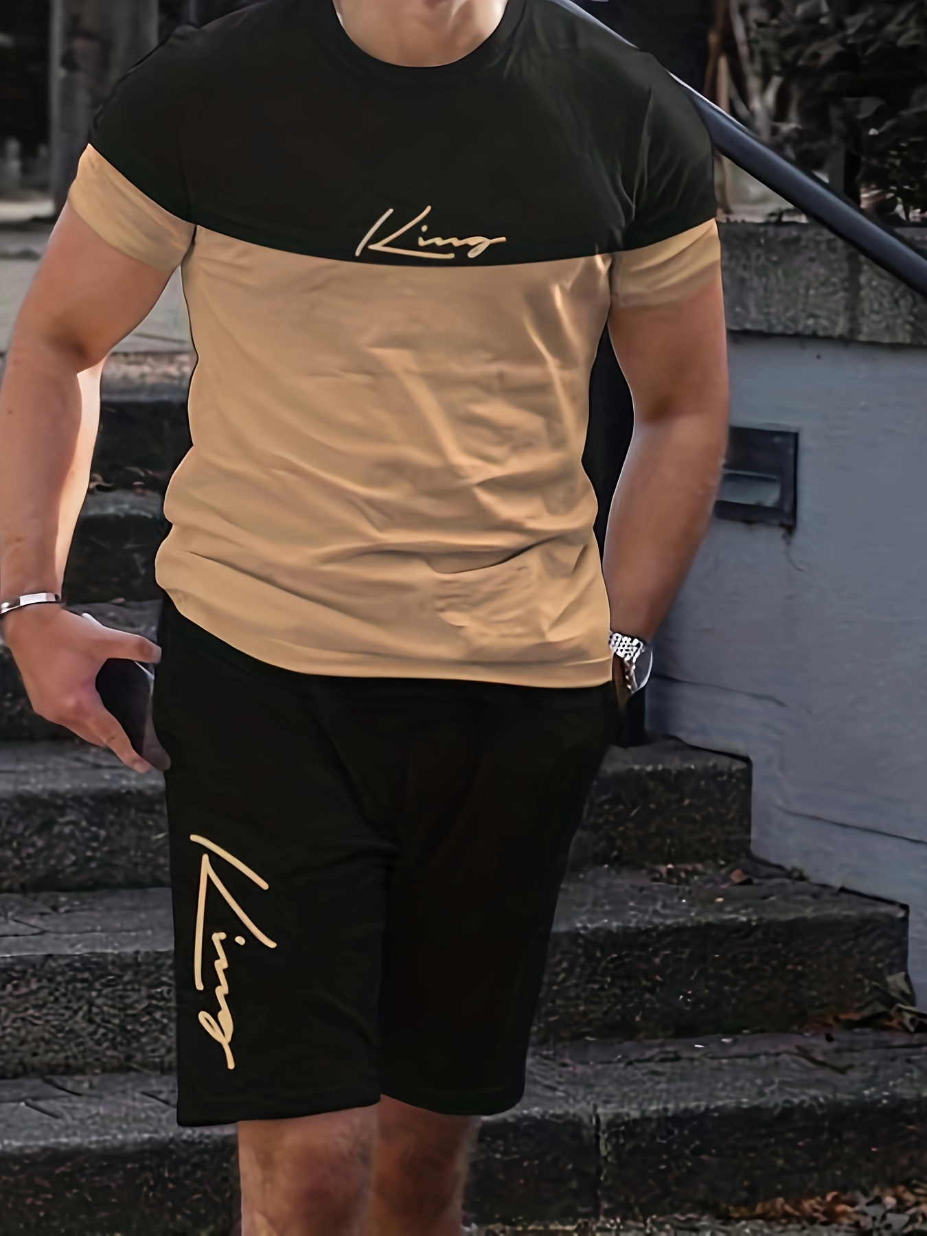Ensemble t-shirt & short imprimé graphique – Image 11