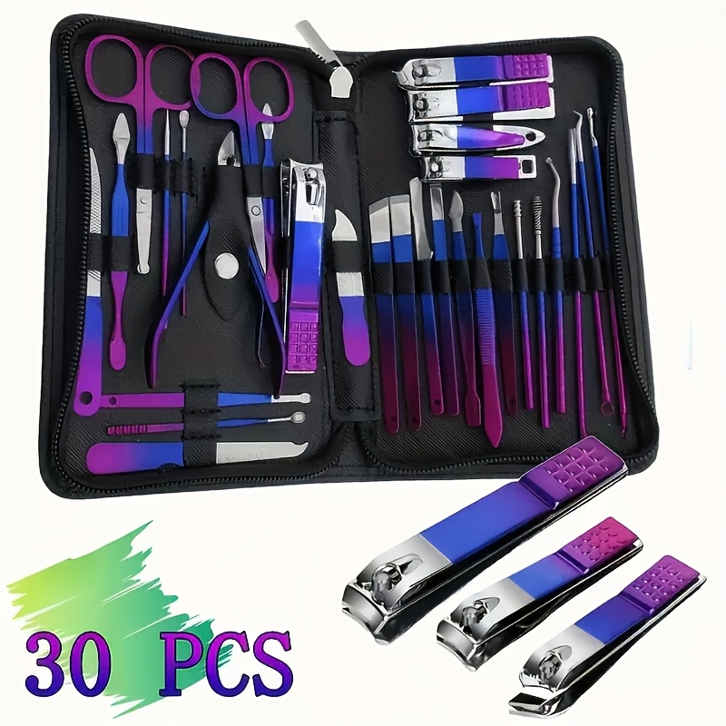 Ensemble manucure en acier inoxydable de 30 pièces – Image 3