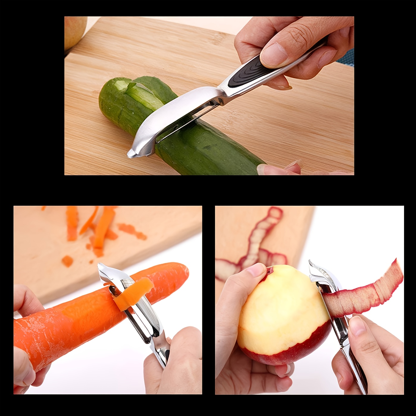 Lot de 2 économes éplucheurs à légumes en acier inoxydable – Image 5