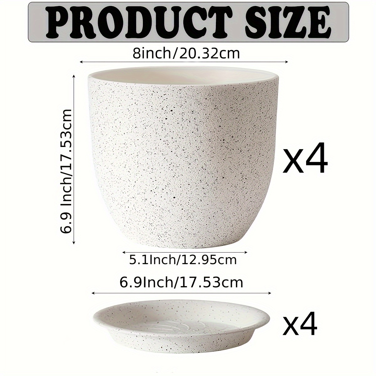 Ensemble 8 pièces pots & plateaux en plastiques – Image 7