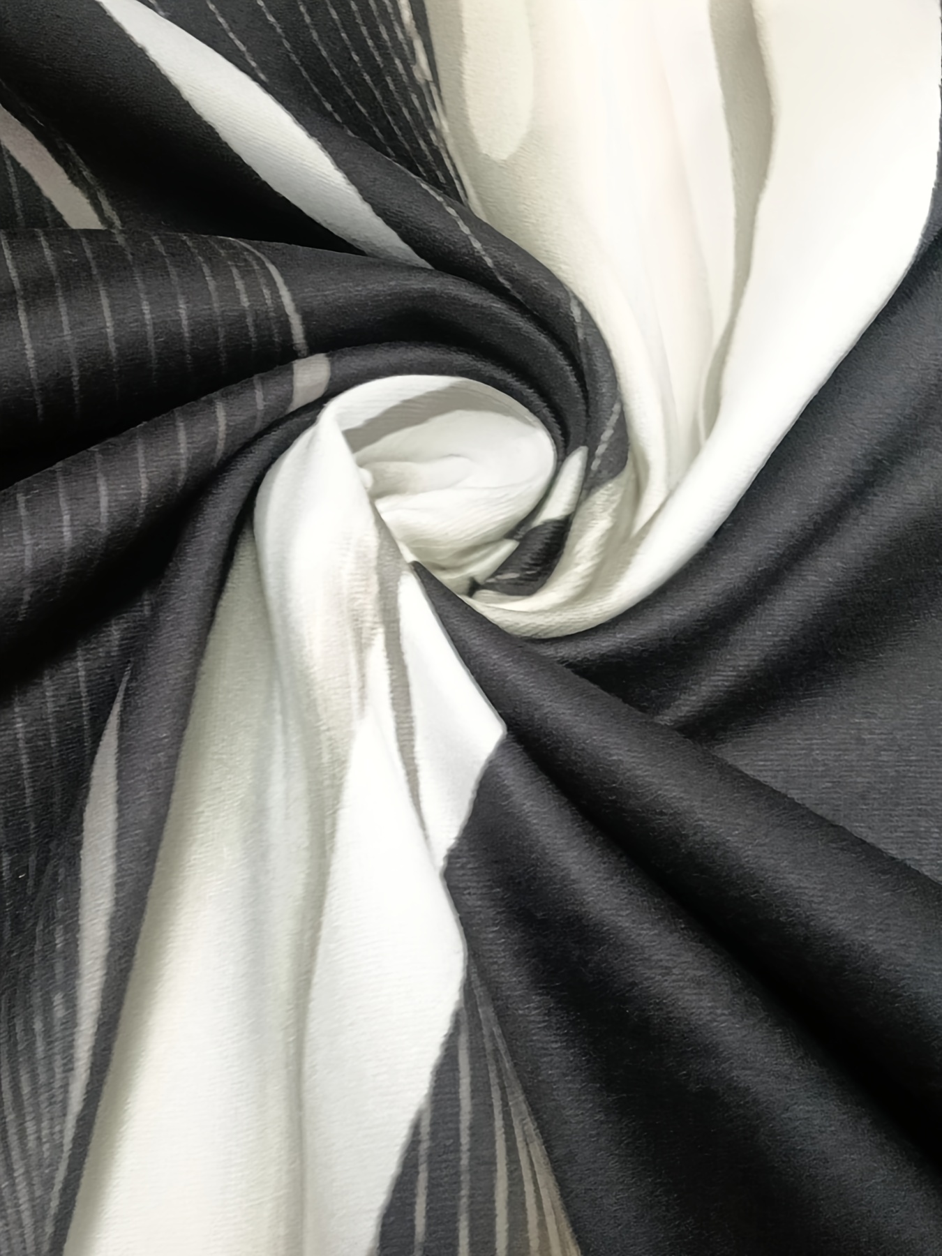 Robe moulante élégante extensible imprimé géométrique à manches longues à col rond – Image 4