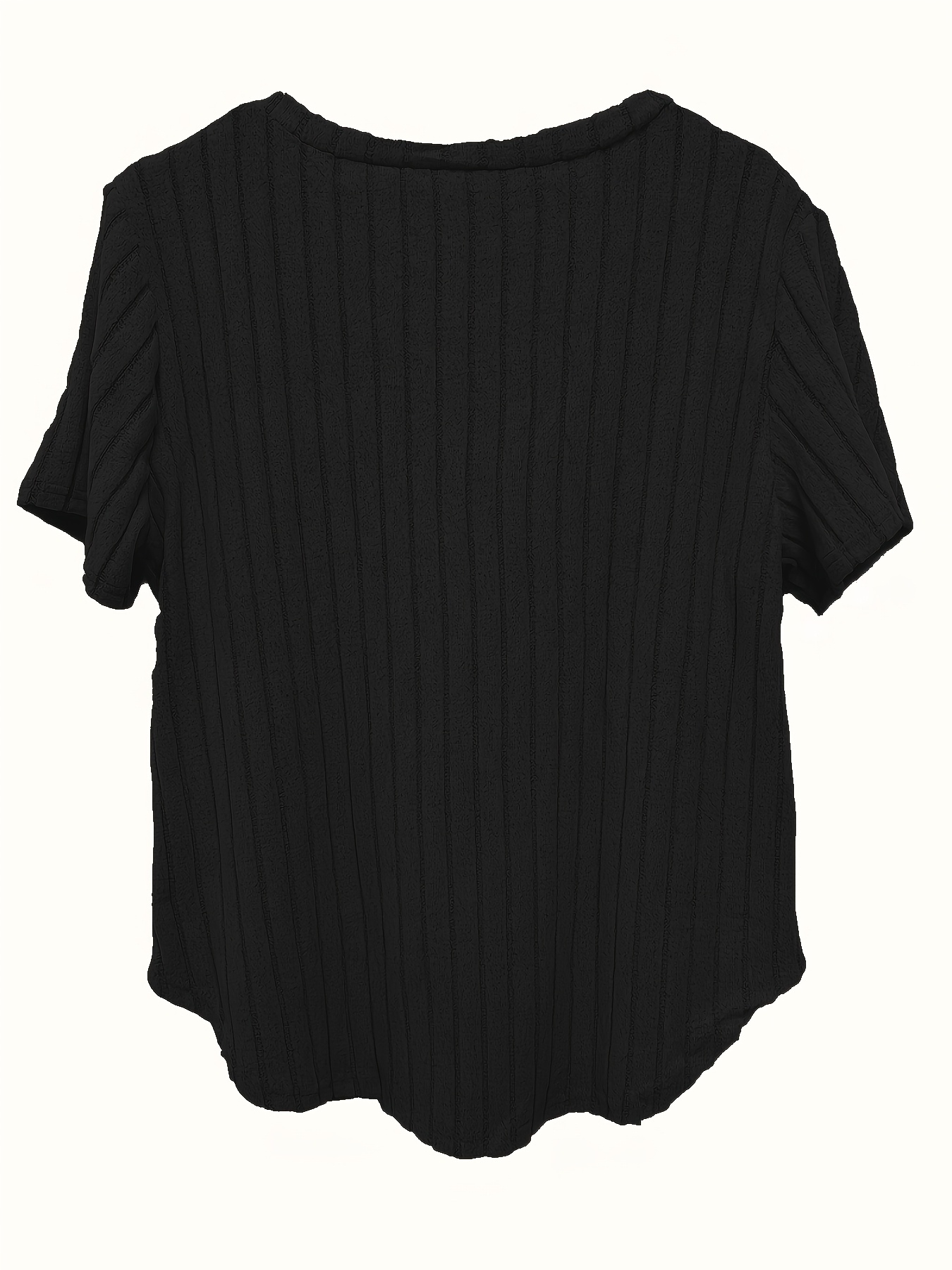 Pull à col V décolleté en tricot côtelé à manches volantes – Image 7