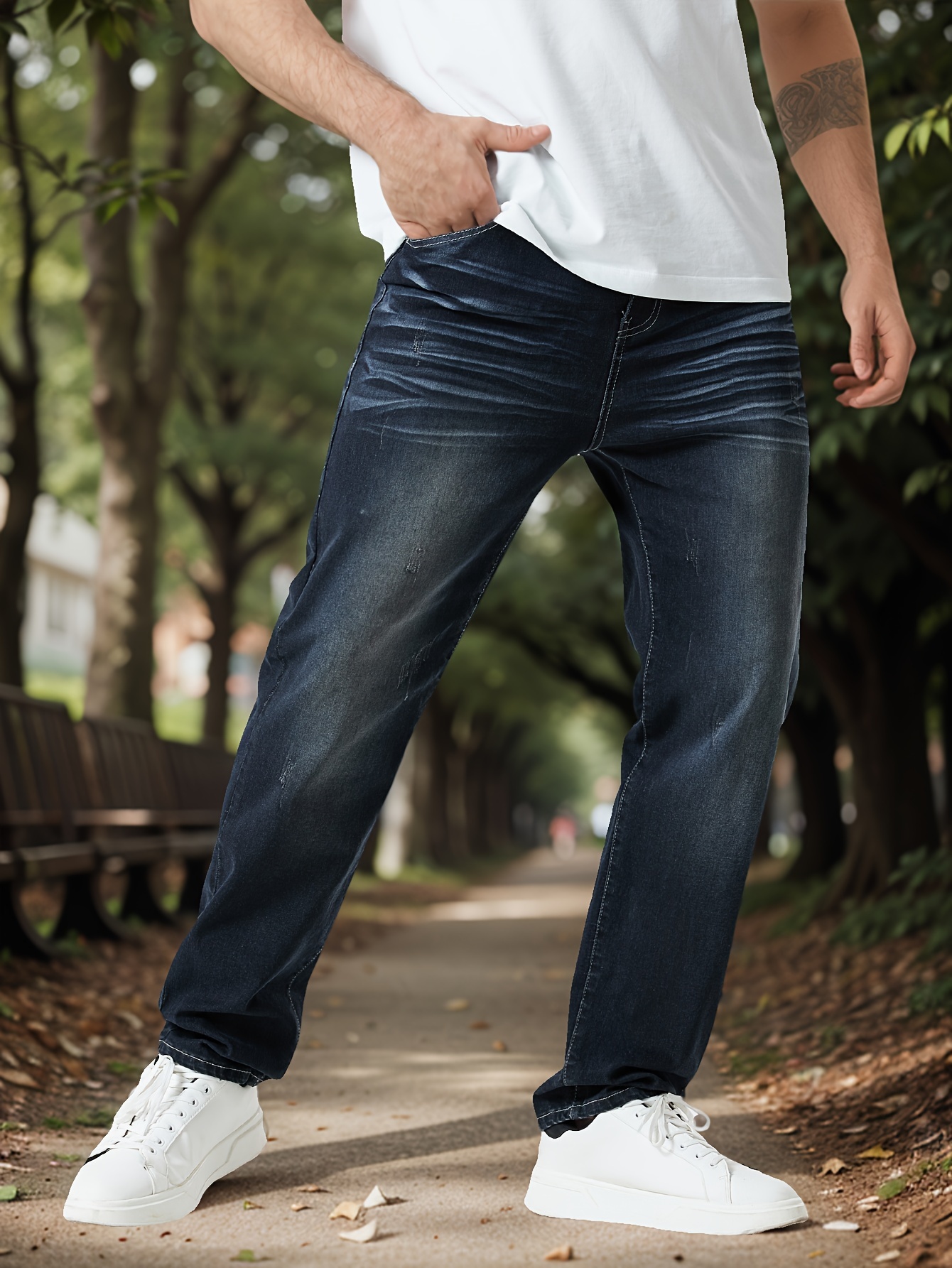 Jean décontracté à coupe ample tendance streetwear – Image 5
