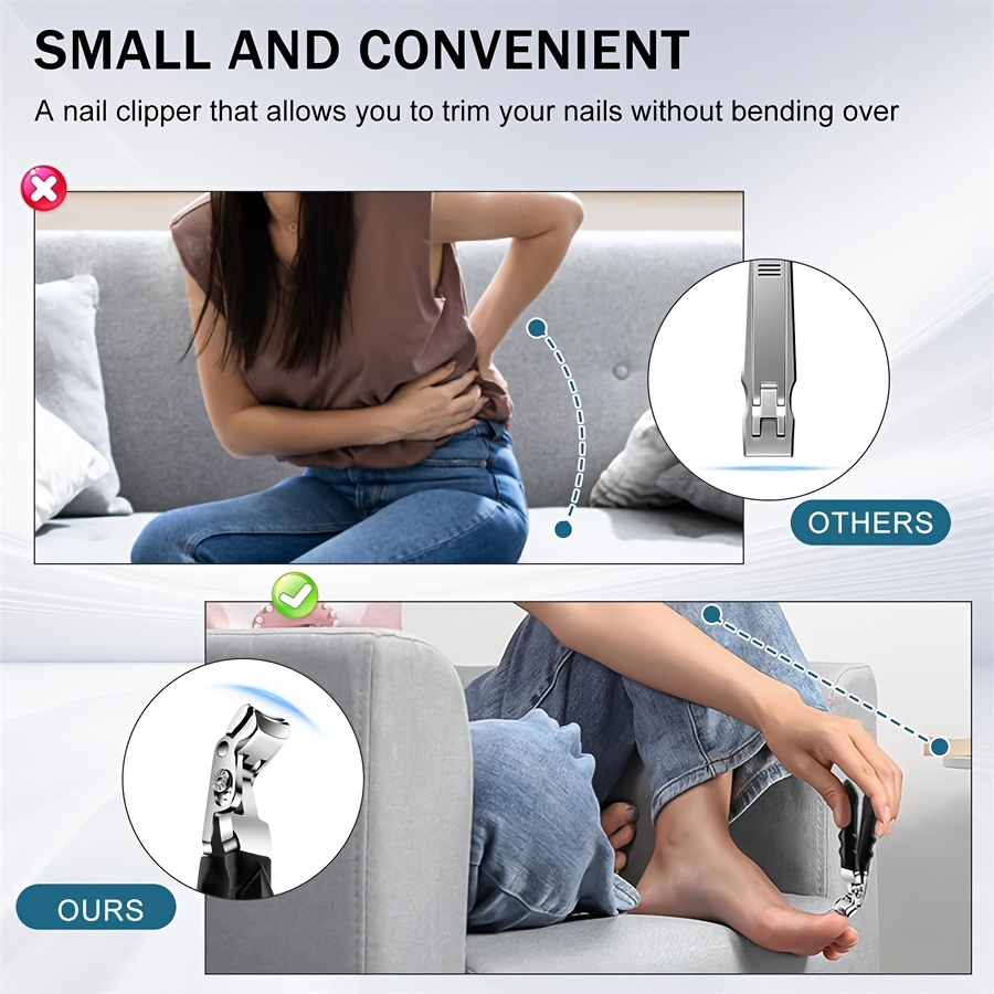 Coupe-ongle ergonomique en acier inoxydable – Image 2