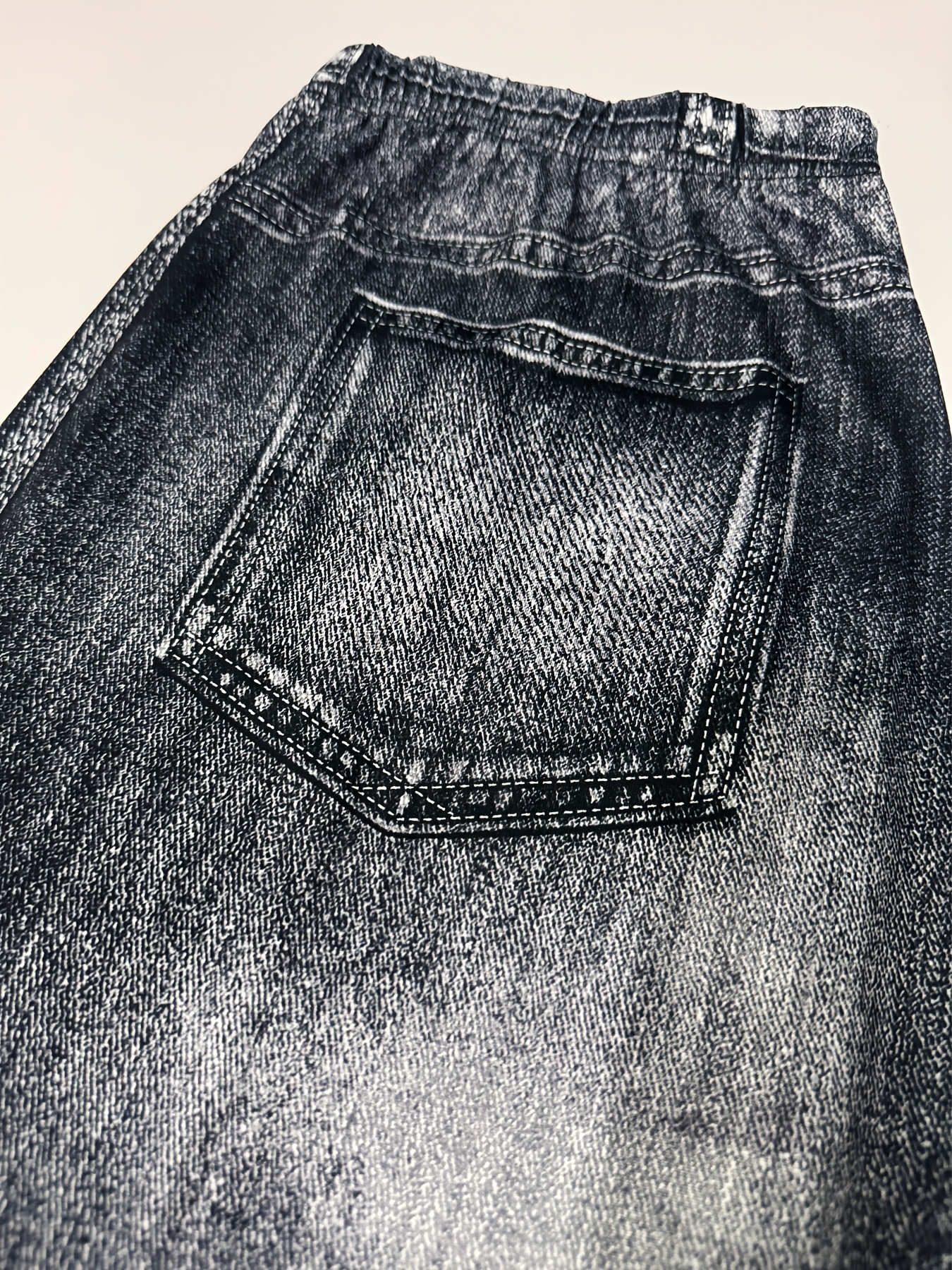 Jupes moulantes imprimé denim à haute élasticité – Image 7