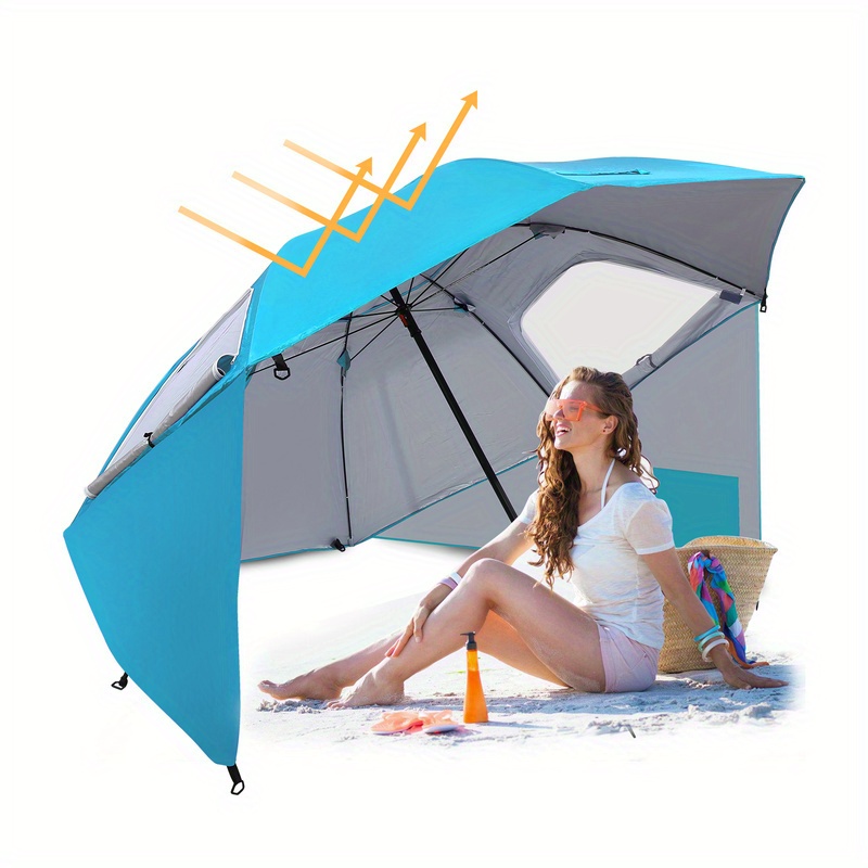 Parasol de plage rond avec piquets – Image 8