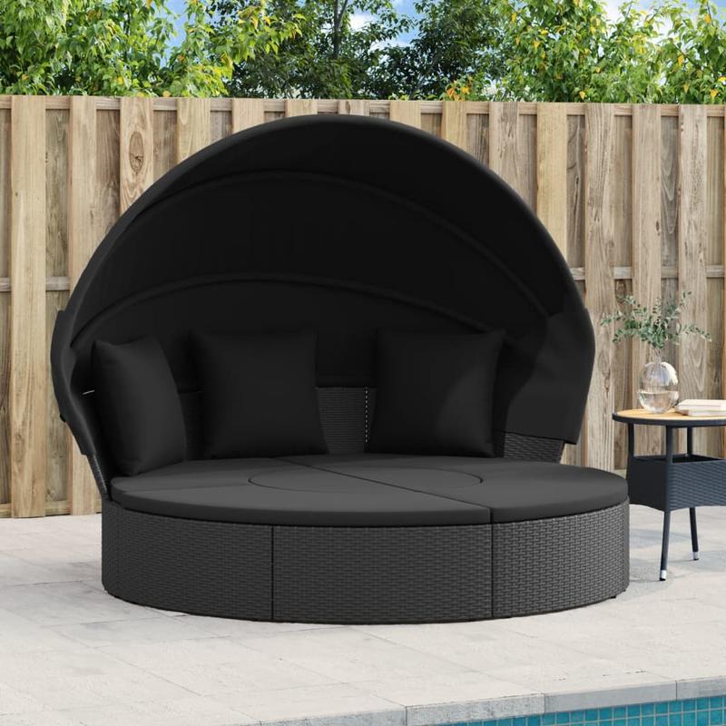 Lit de repos extérieur avec auvent & coussins – Image 6