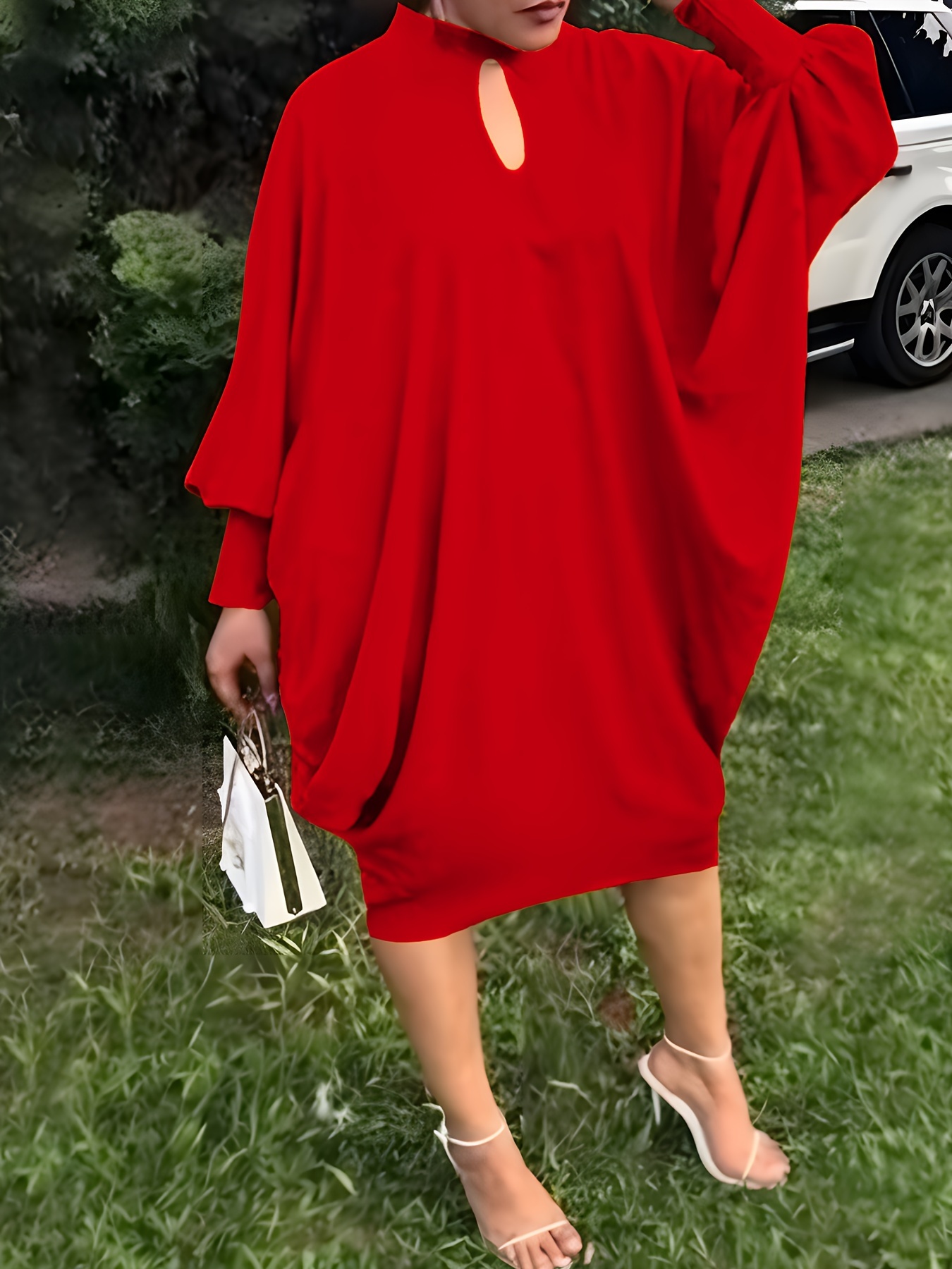 Robe chic extensible à col rond – Image 3