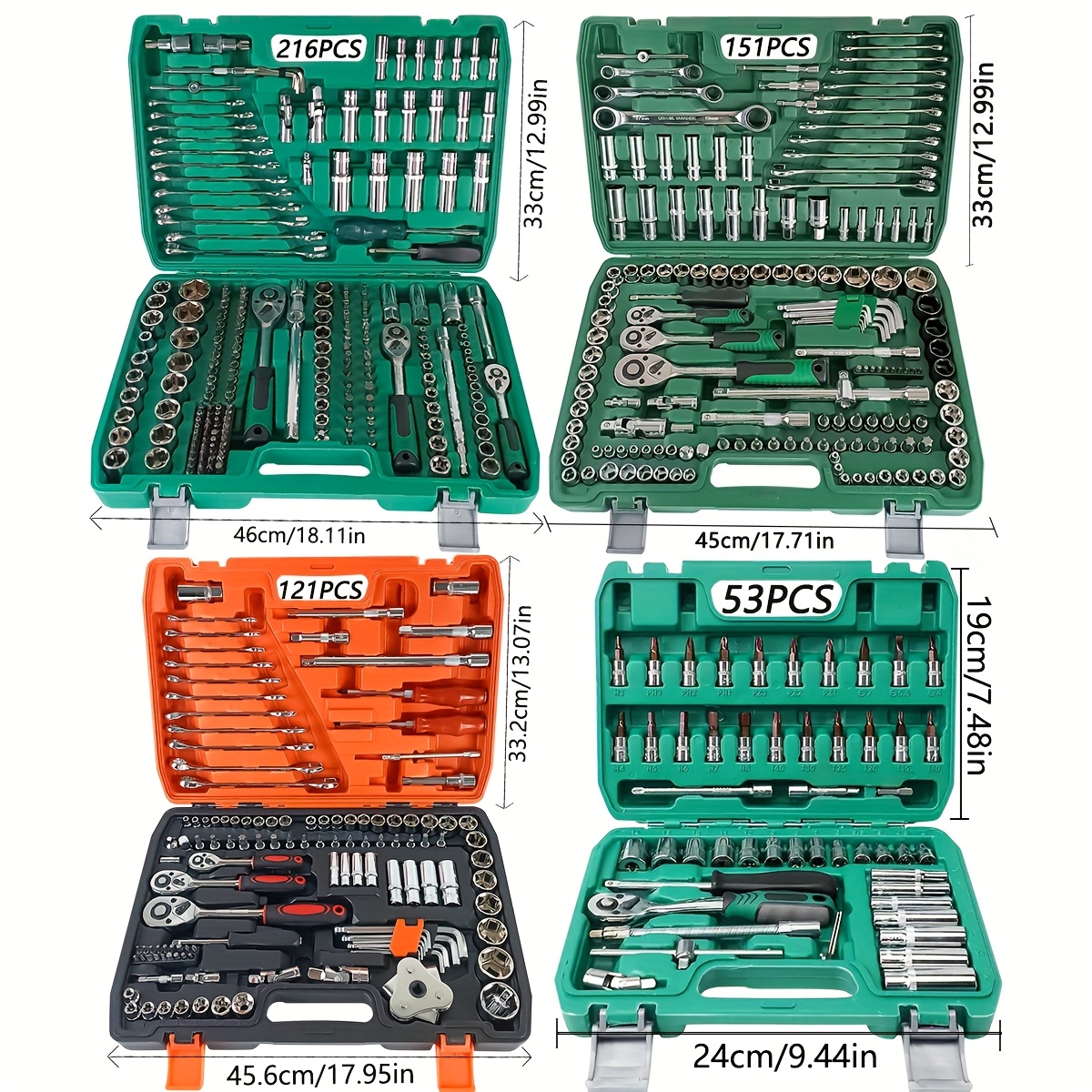 Caisse à outils de 53, 121, 151, 216 pièces – Image 5