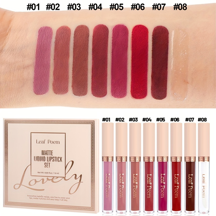 8 rouges à lèvres liquides mat & longue durée avec squalane végétal – Image 9