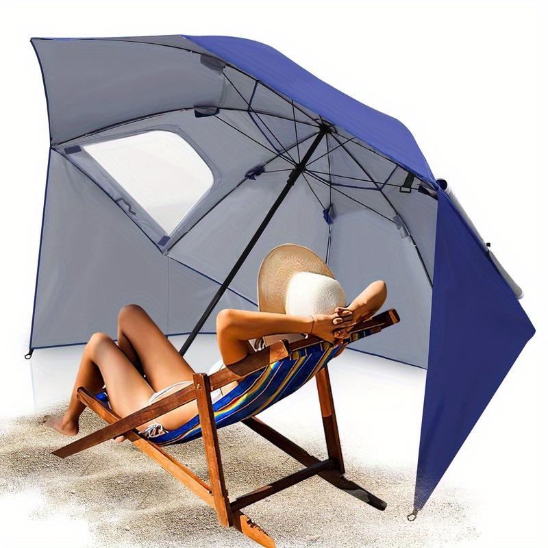 Parasol de plage rond avec piquets – Image 4