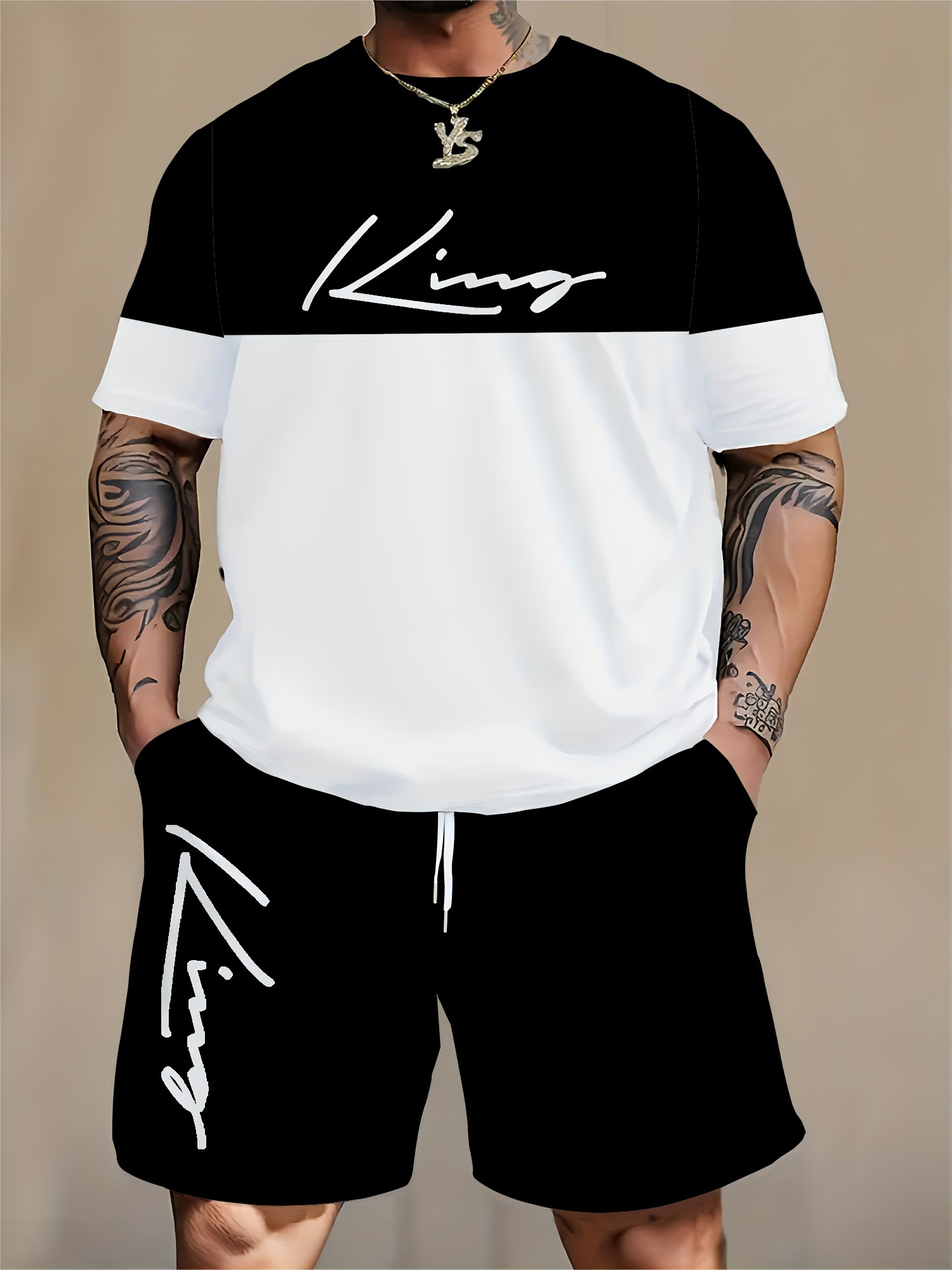Ensemble t-shirt & short imprimé graphique – Image 3