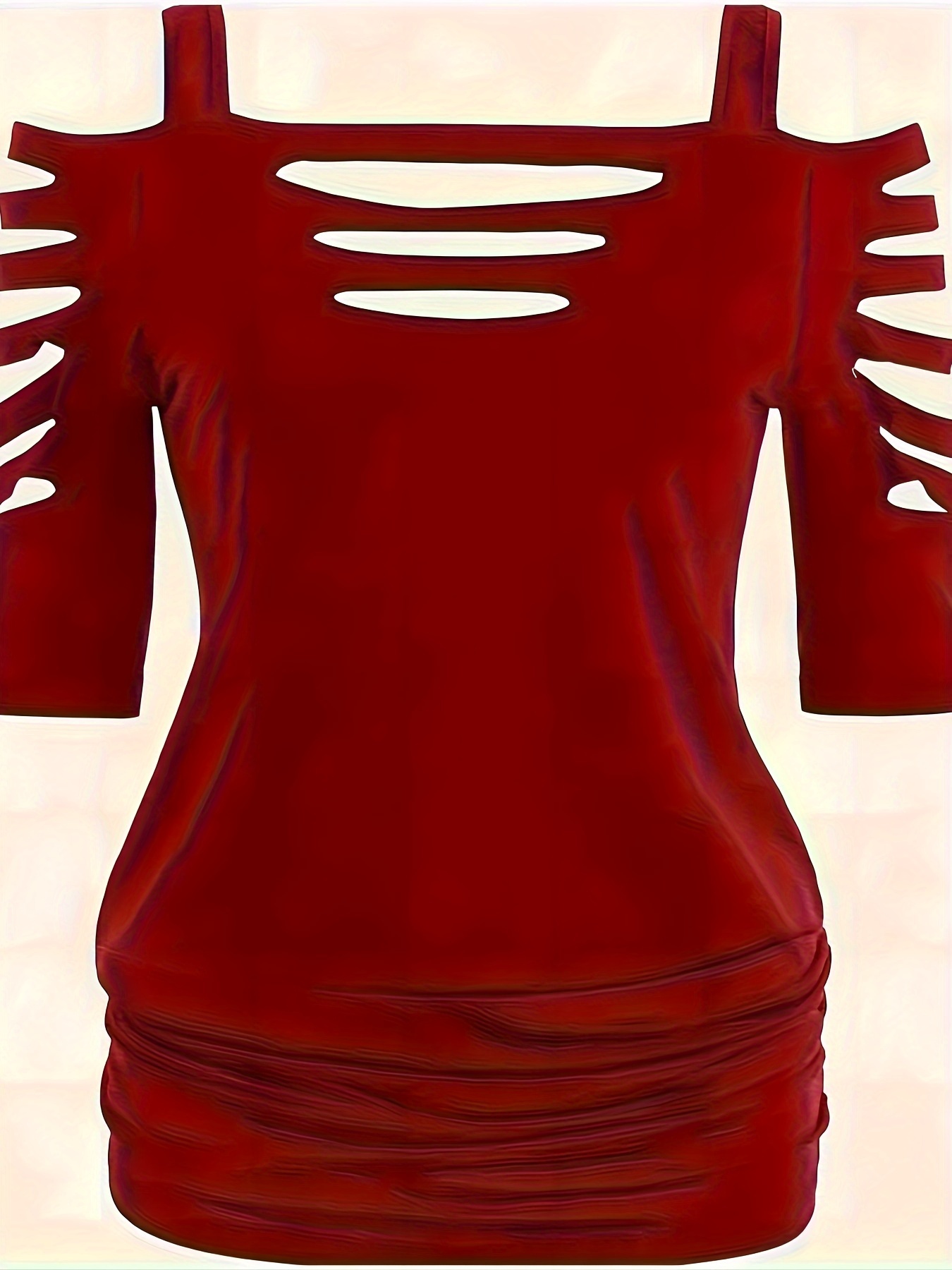 T-shirt à épaules dénudées découpées à manches courtes – Image 9