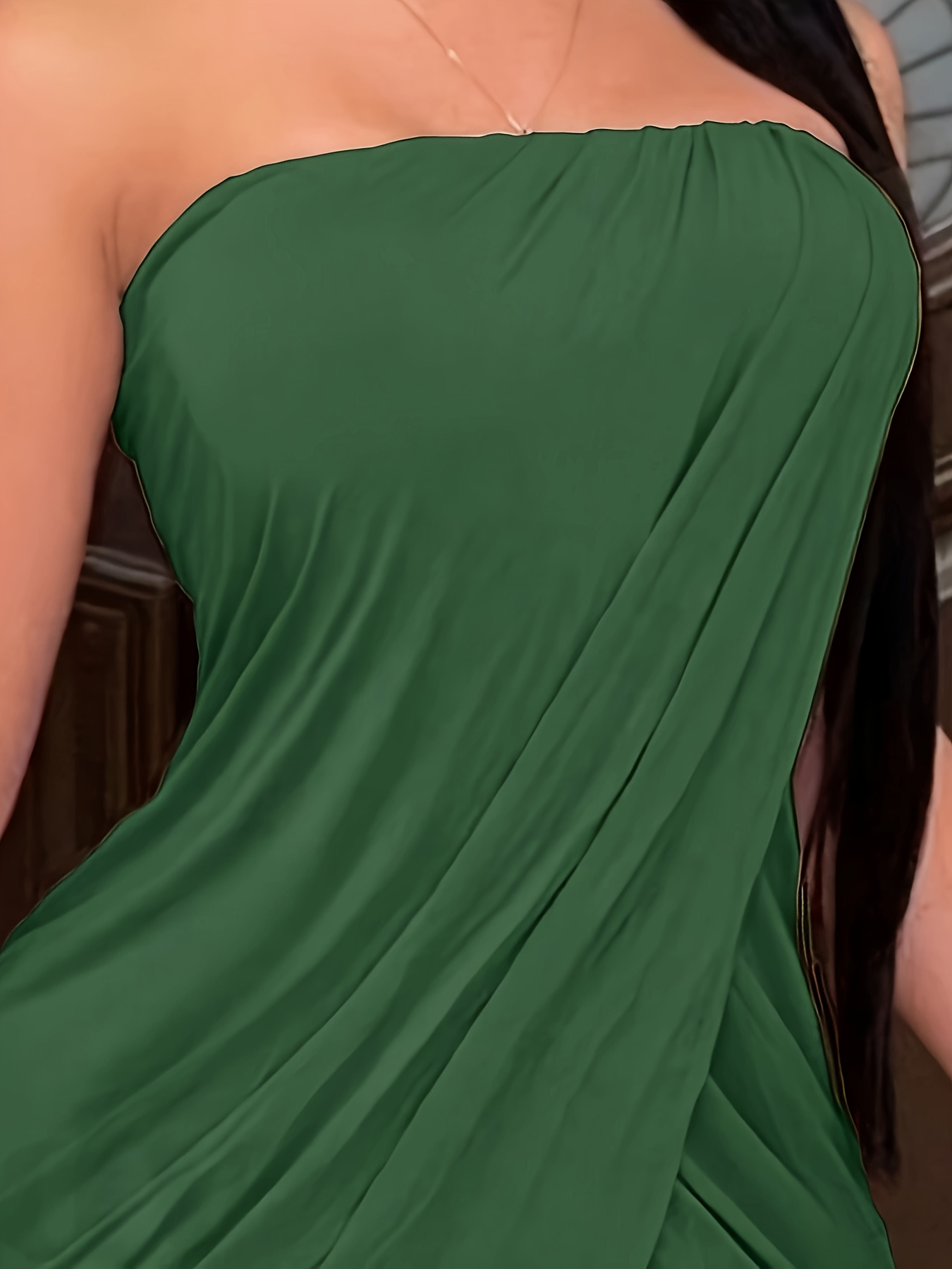 Robe enveloppante sexy sans manches & sans bretelles – Image 10