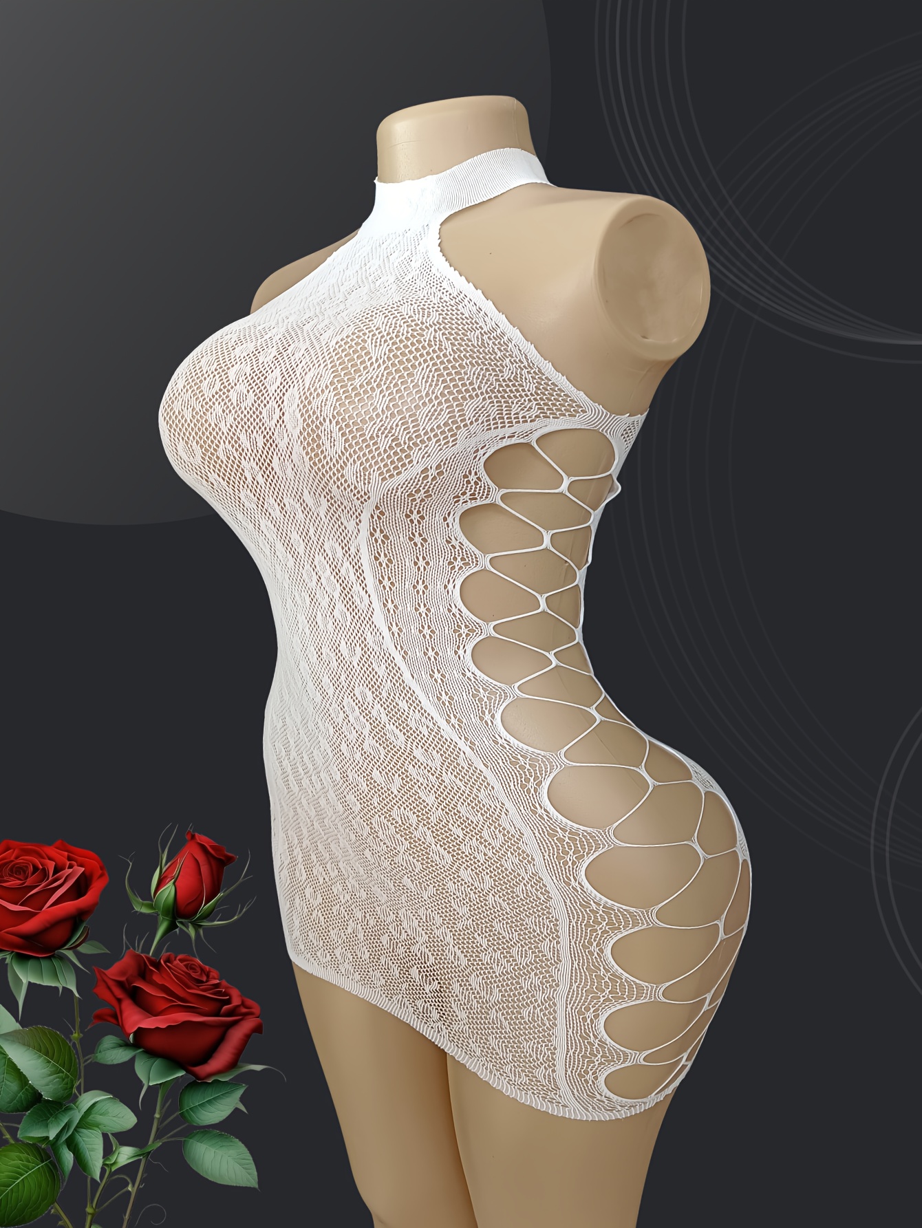 Robe sexy en maille de résille à haute élasticité – Image 2