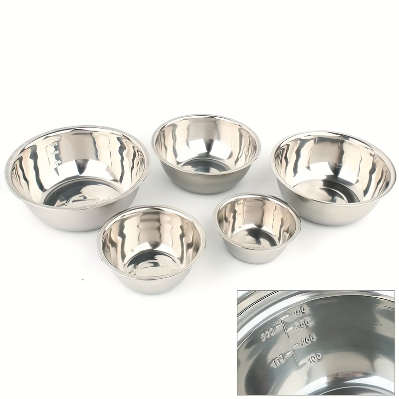 5 bols à mélanger en acier inoxydable – Image 4