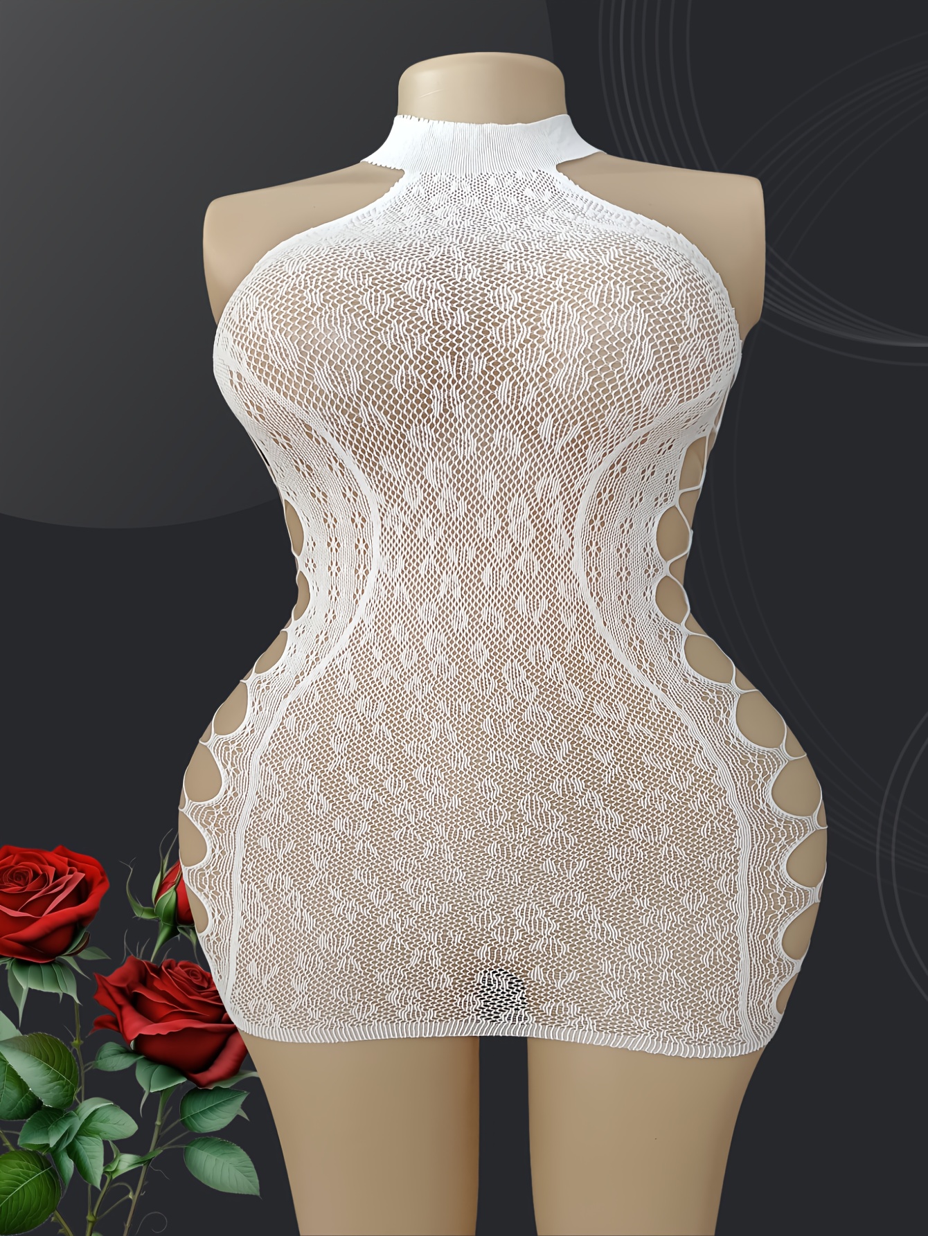 Robe sexy en maille de résille à haute élasticité – Image 10