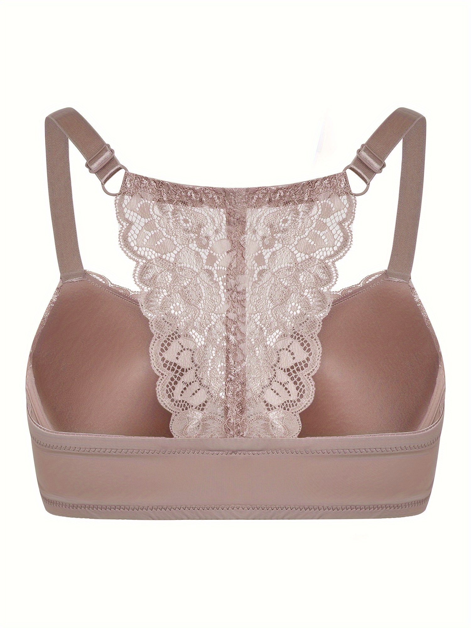 Soutiens gorge avec fermeture lace front ultra doux & léger légèrement rembourré avec détail en dentelle florale avec support à armature – Image 6
