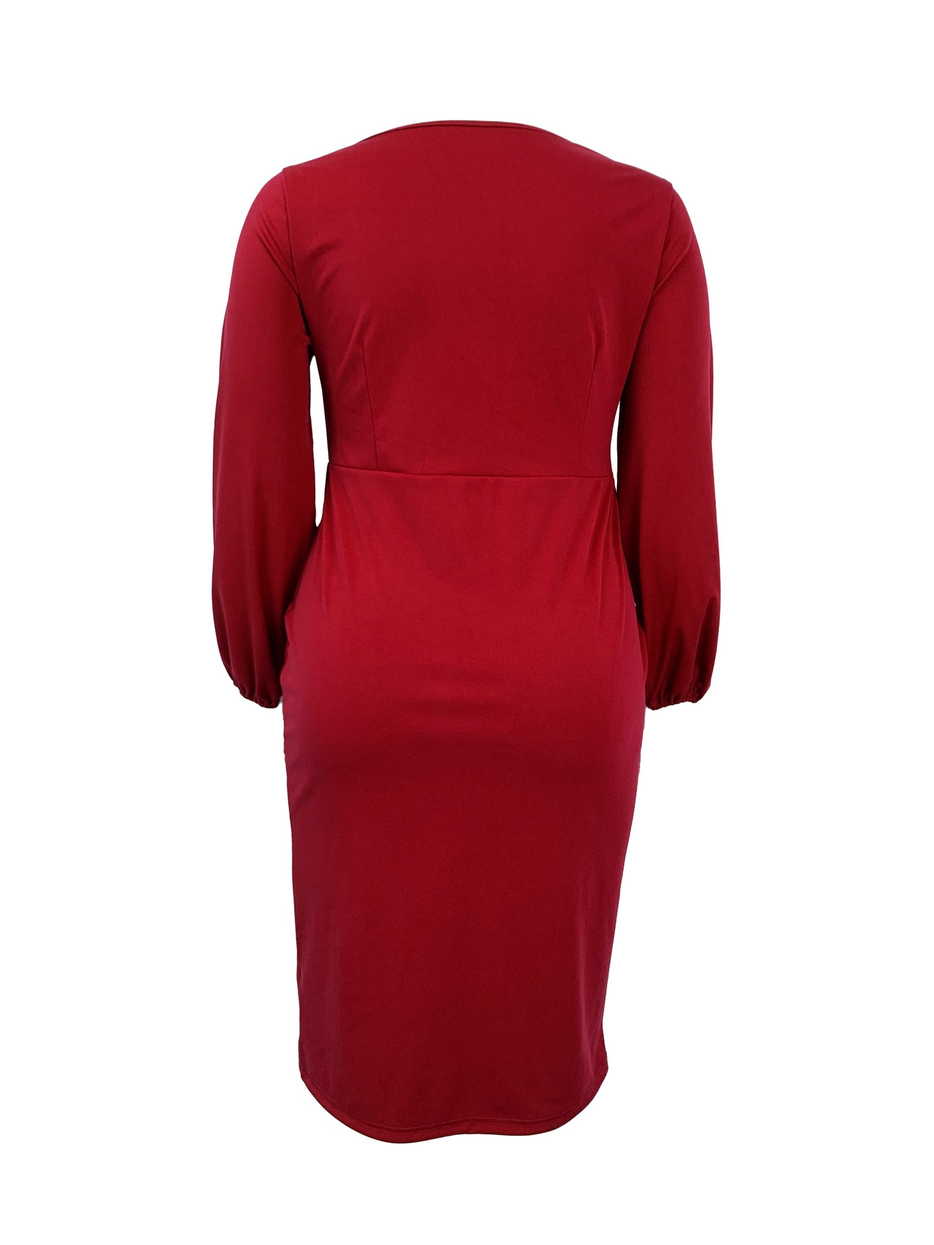 Robe moulante asymétrique en tissu tricoté légèrement extensible – Image 10