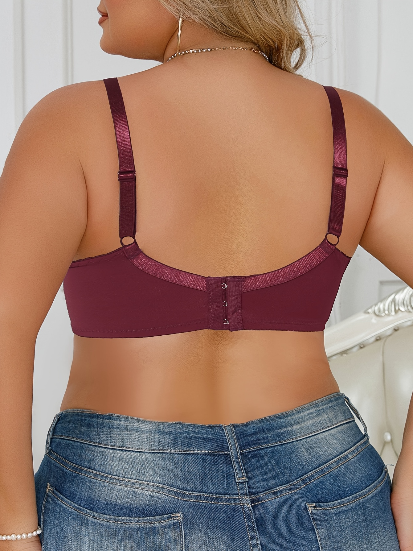 Soutien gorge en dentelle à découpes florales en tissu ultra fin avec armature – Image 10