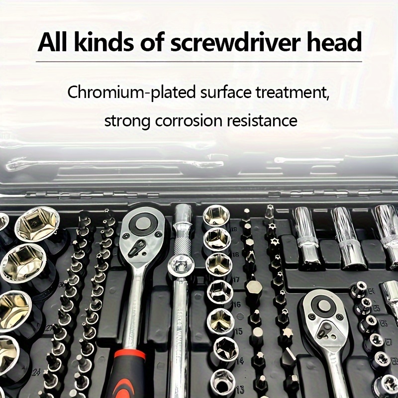 Caisse à outils de 216 pièces en acier au chrome vanadium – Image 2
