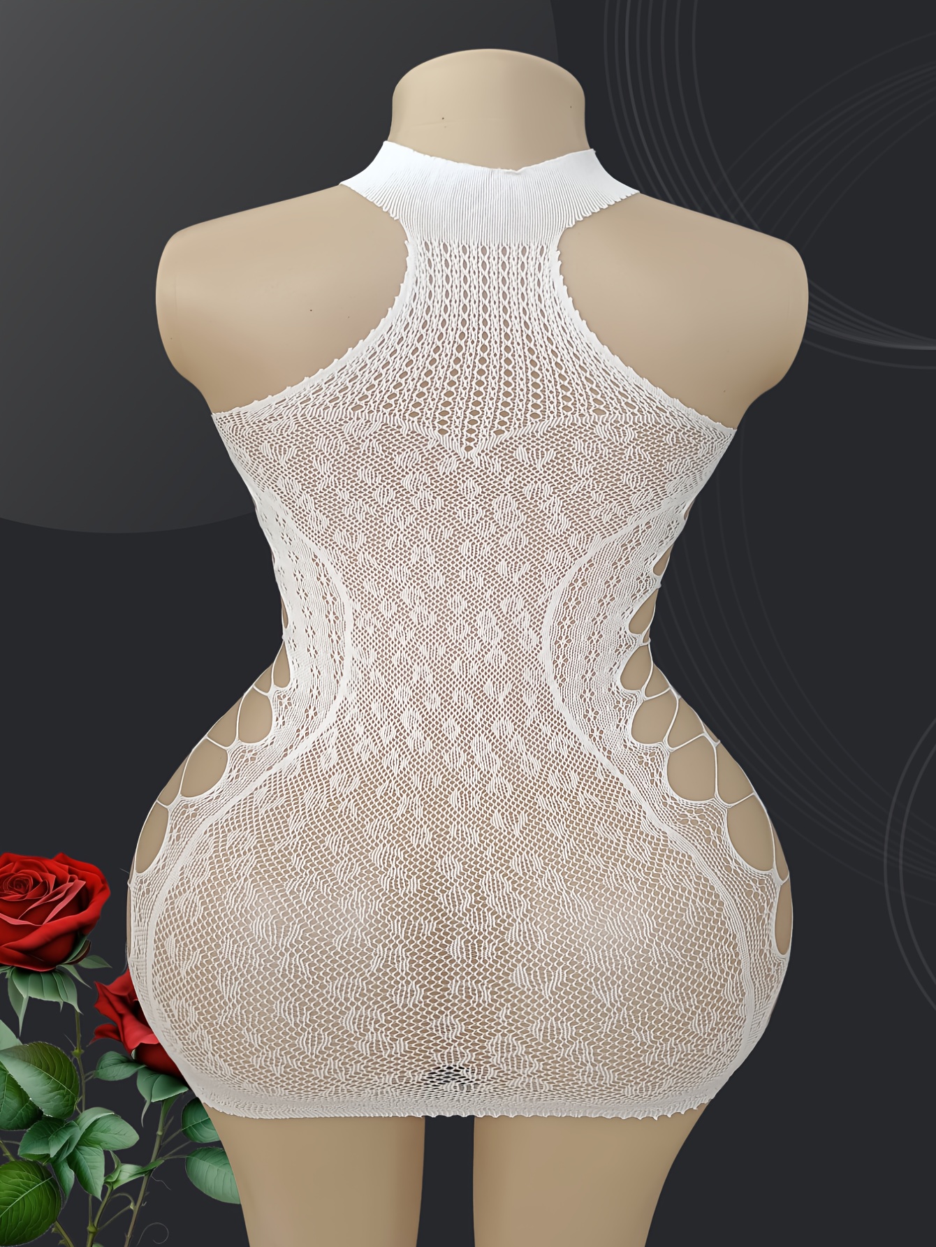 Robe sexy en maille de résille à haute élasticité – Image 6