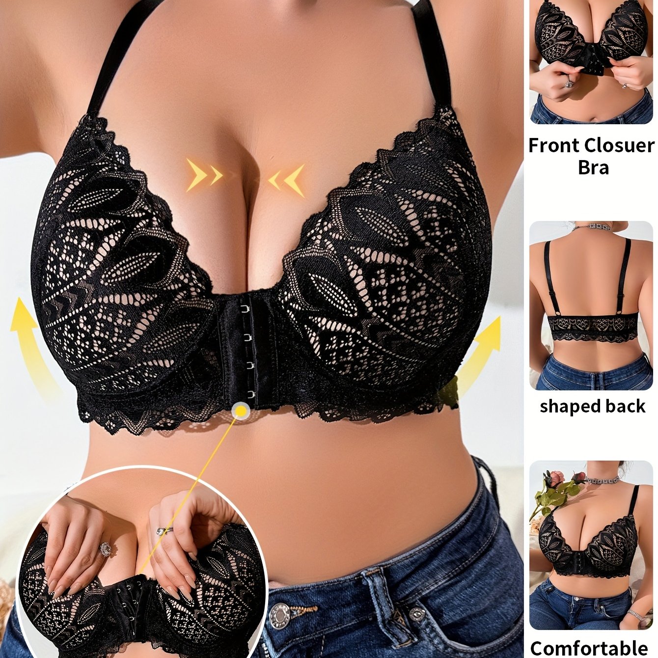 Soutien gorge chic push- up en dentelle avec armature anti-décollement