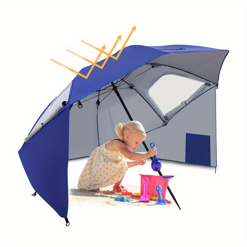 Parasol de plage rond avec piquets – Image 13