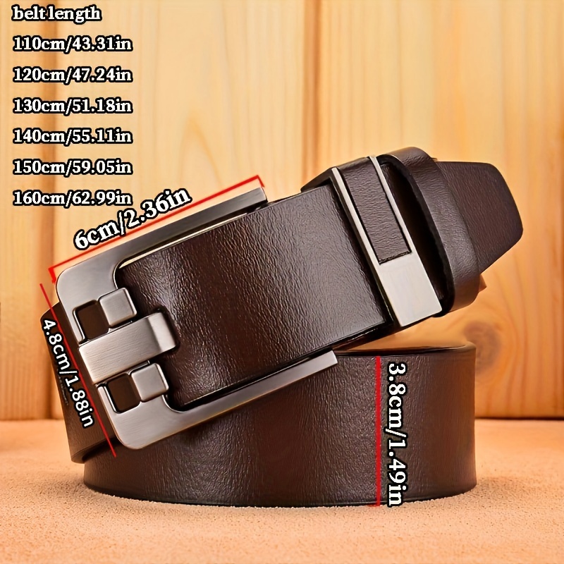 Ceinture vintage en similicuir avec boucle en alliage rétro – Image 3