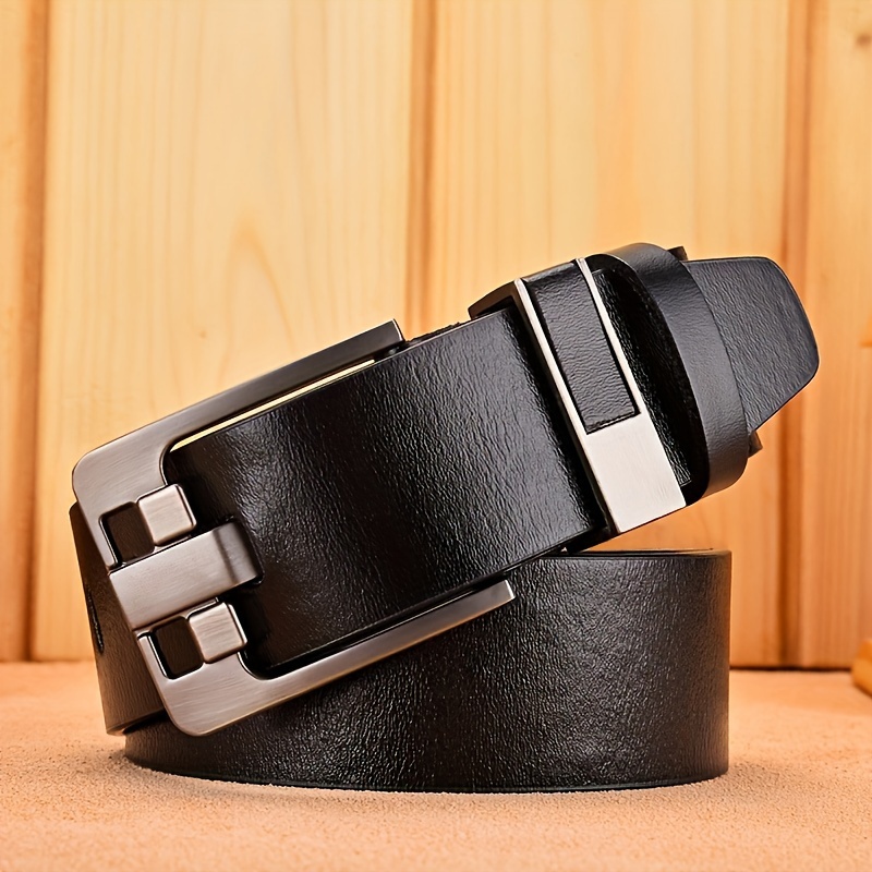 Ceinture vintage en similicuir avec boucle en alliage rétro