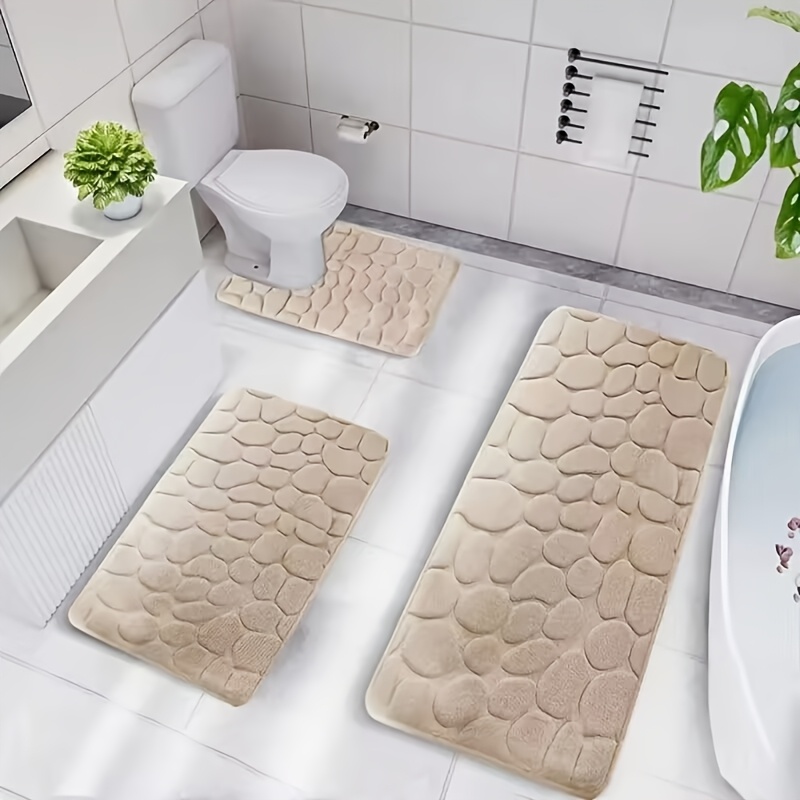 Ensemble de 3 tapis de salle de bain à mémoire de forme – Image 2