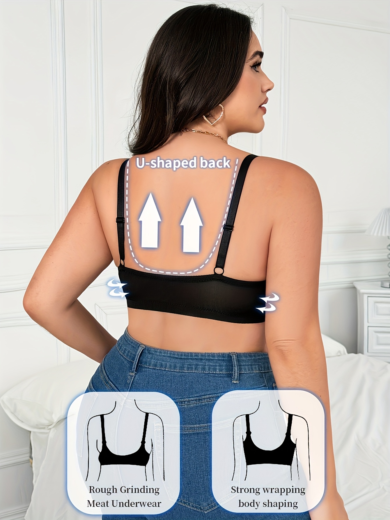 Soutien gorge en maille en acier rassemble jusqu'à soutenir & prévenir l'affaissement des épaules – Image 3