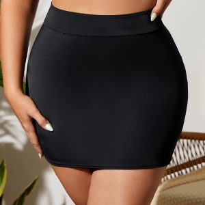 Jupe courte extensible taille haute