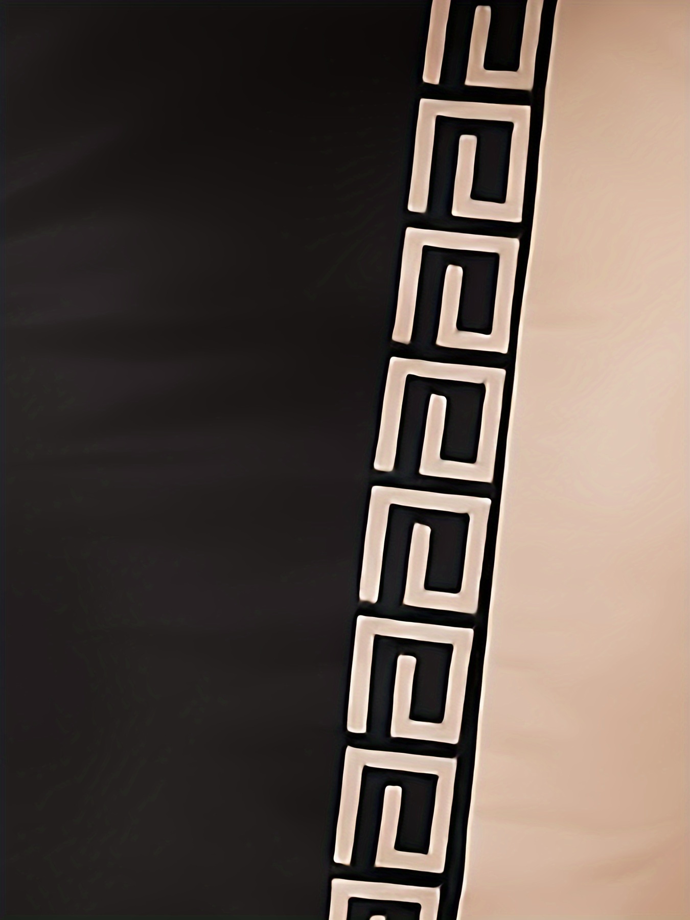 Robe moulante vintage à une épaule avec bordure imprimé géométrique en tissu tricoté – Image 5