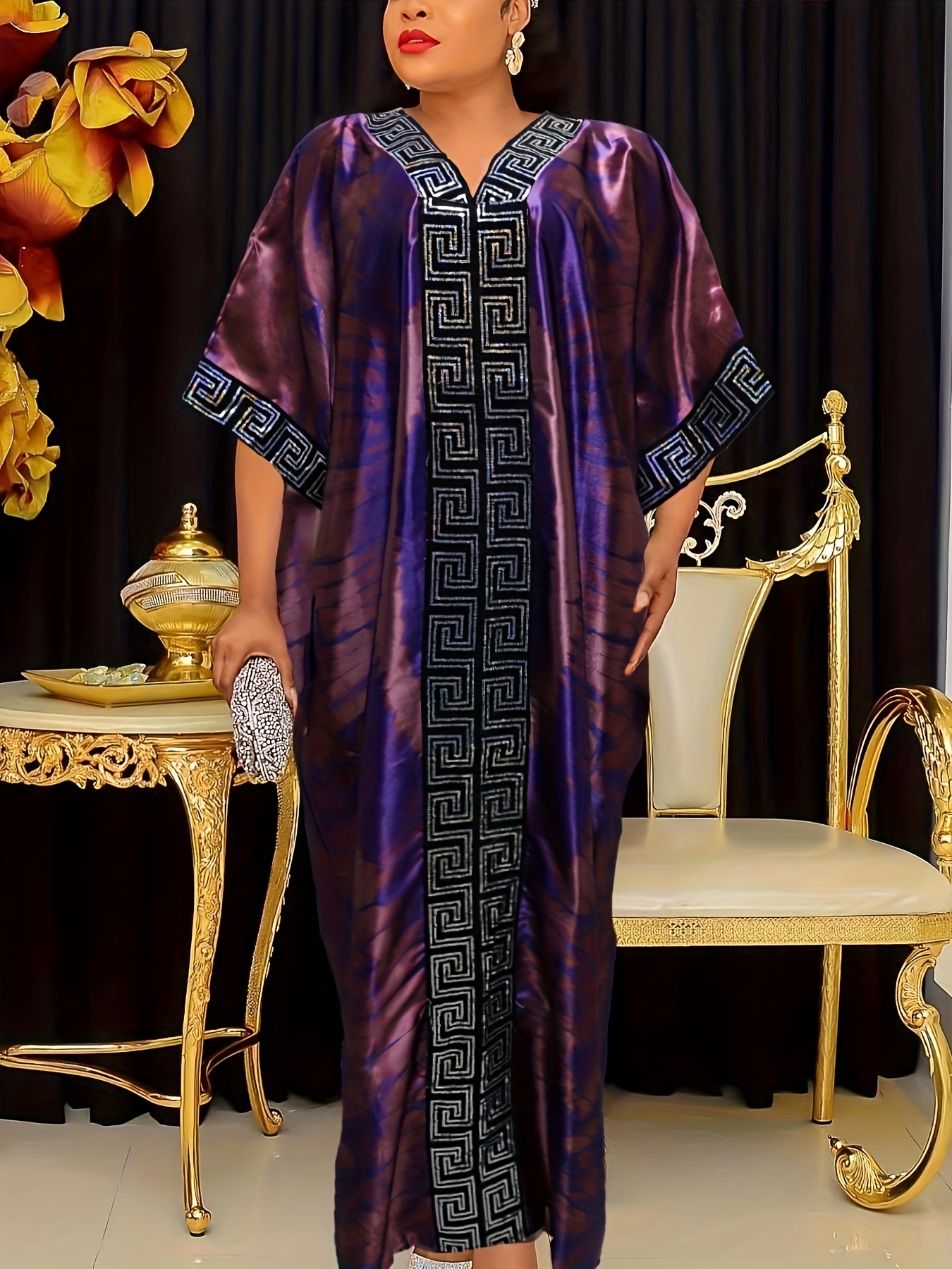 Robe africaine à paillettes boubou – Image 3