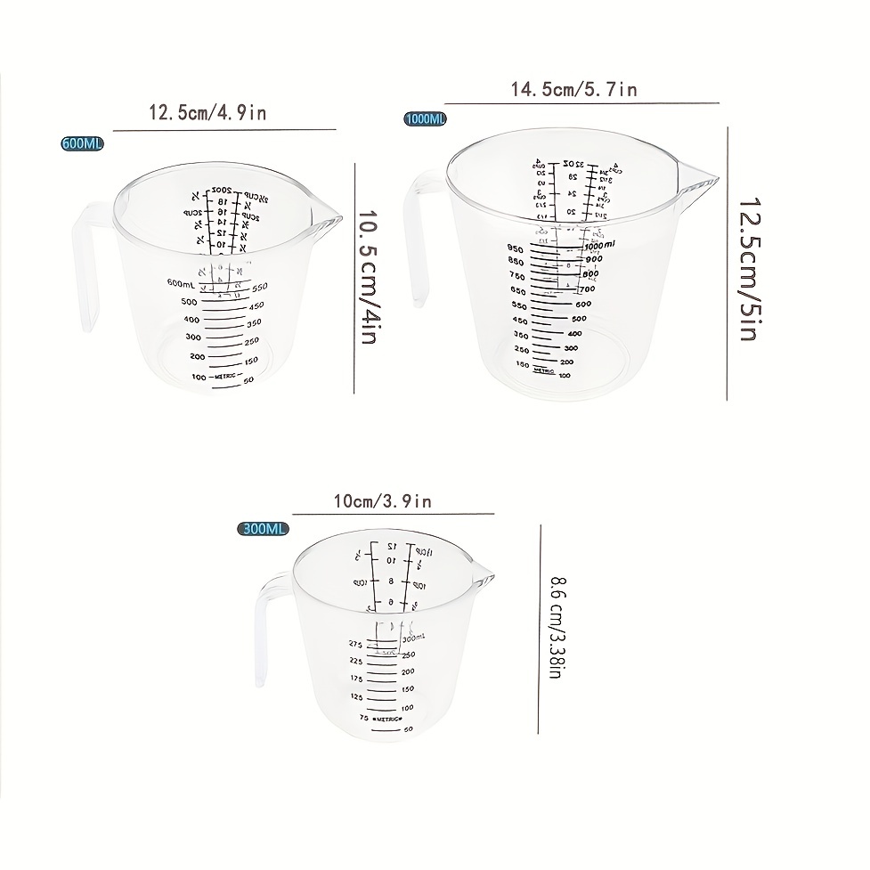 Ensemble de 3 tasses à mesurer en plastique sans BPA – Image 5