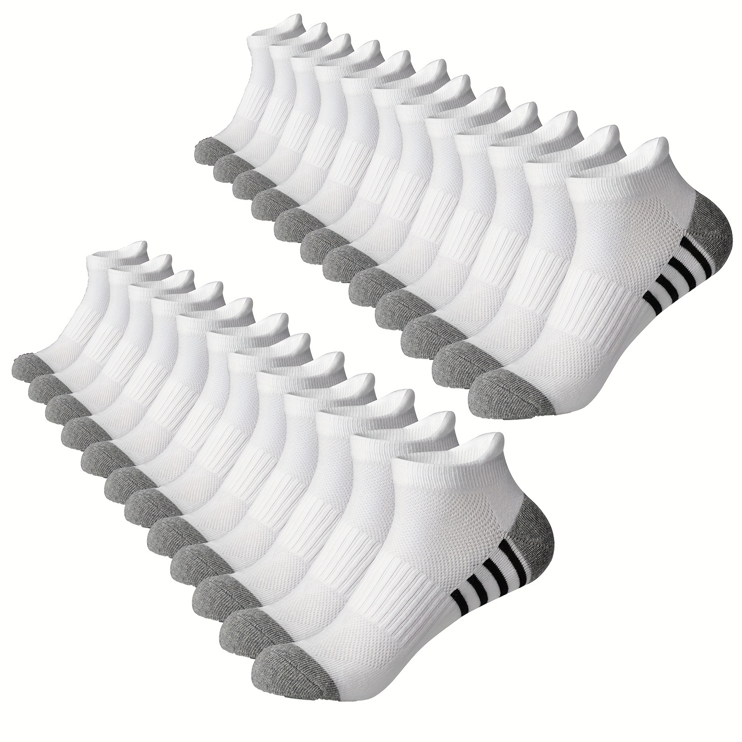 12 paires de chaussettes de sport rayées – Image 20