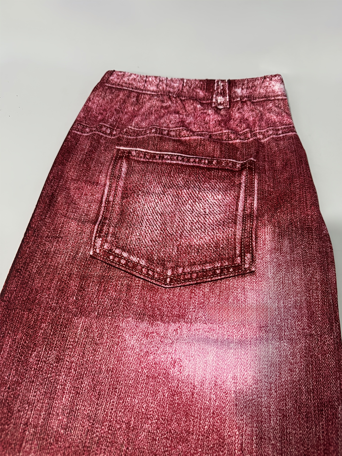 Jupe crayon moulante imprimée papillon ajustée en tricot hautement élastique – Image 9