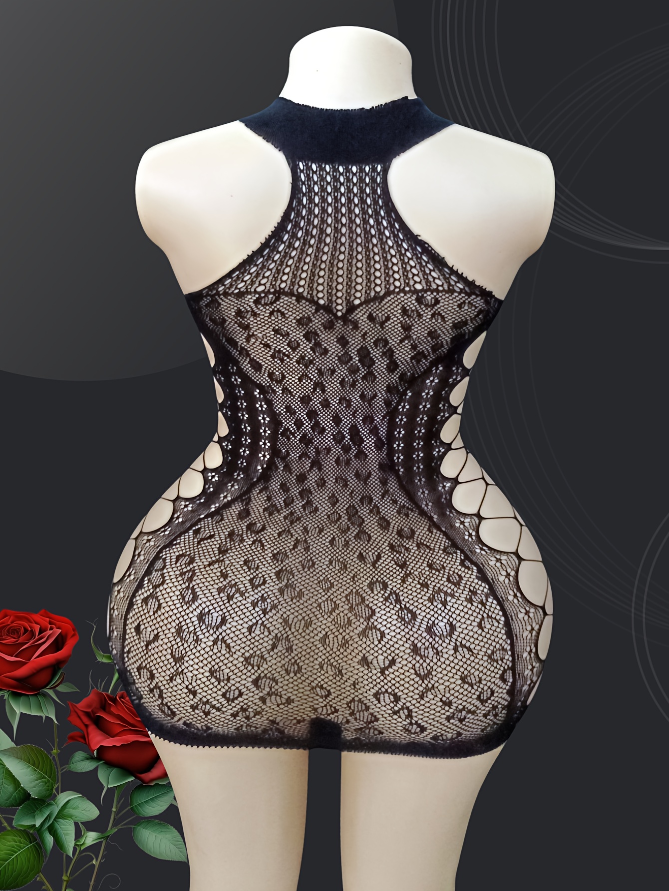 Robe sexy en maille de résille à haute élasticité – Image 5