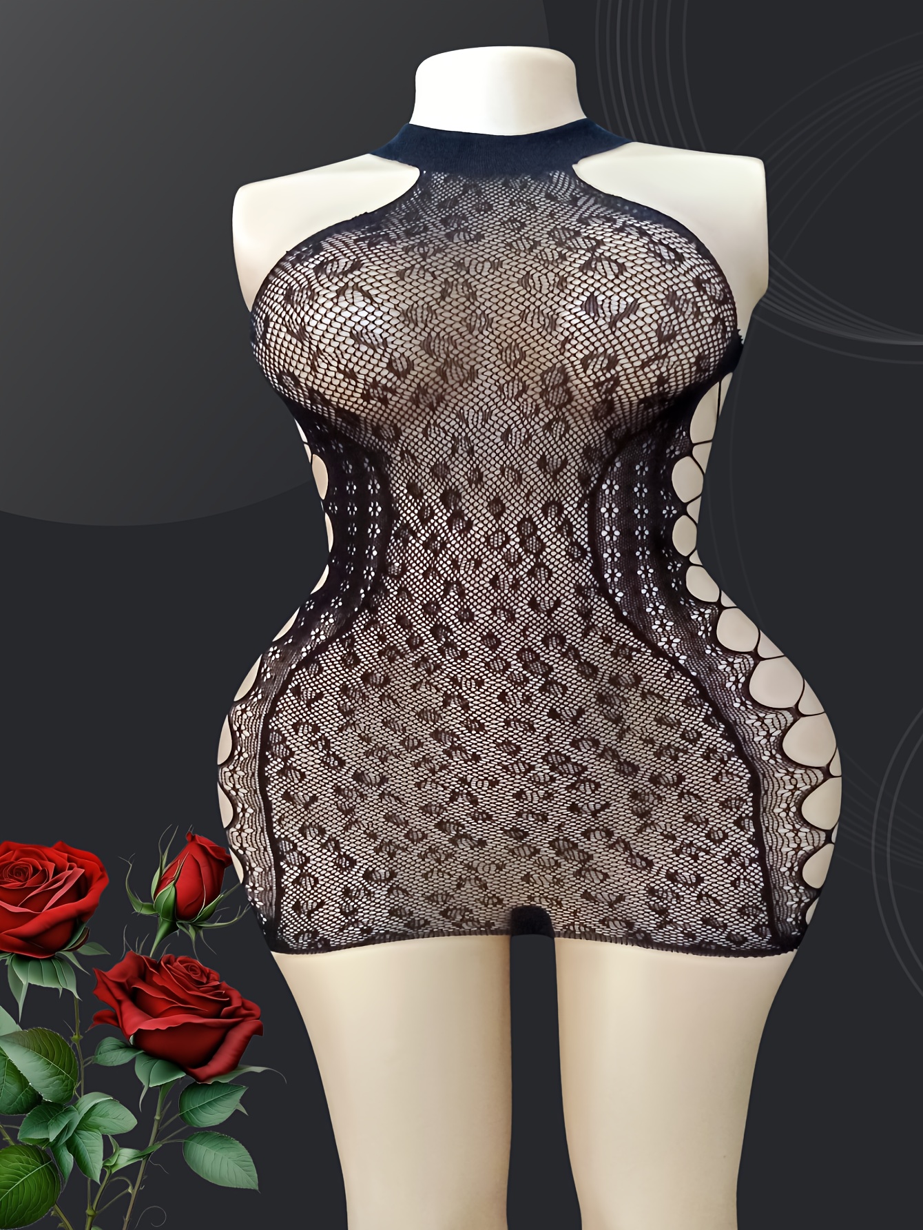 Robe sexy en maille de résille à haute élasticité – Image 7