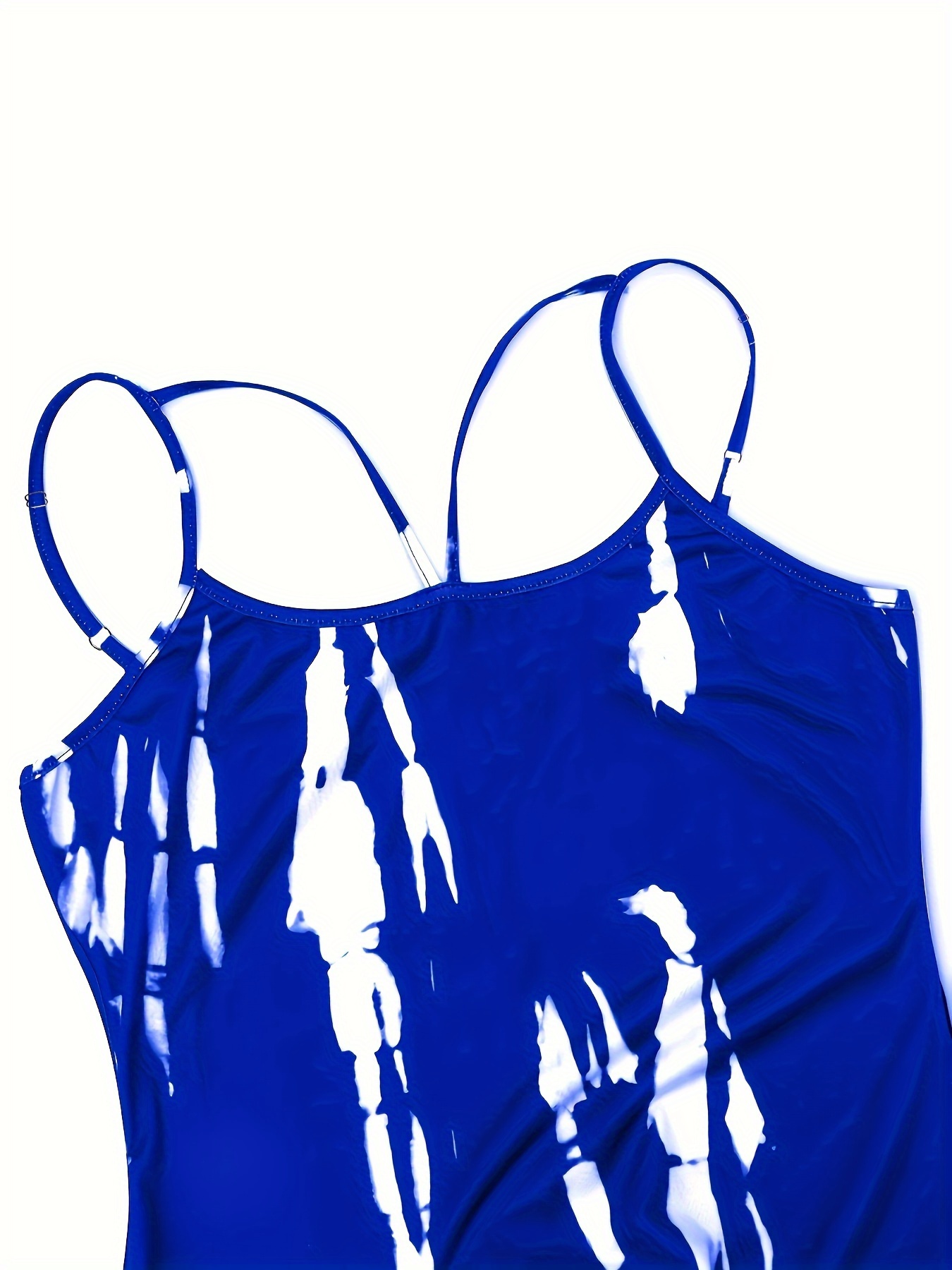 Robe sexy à bretelles découpées imprimé aléatoire – Image 8