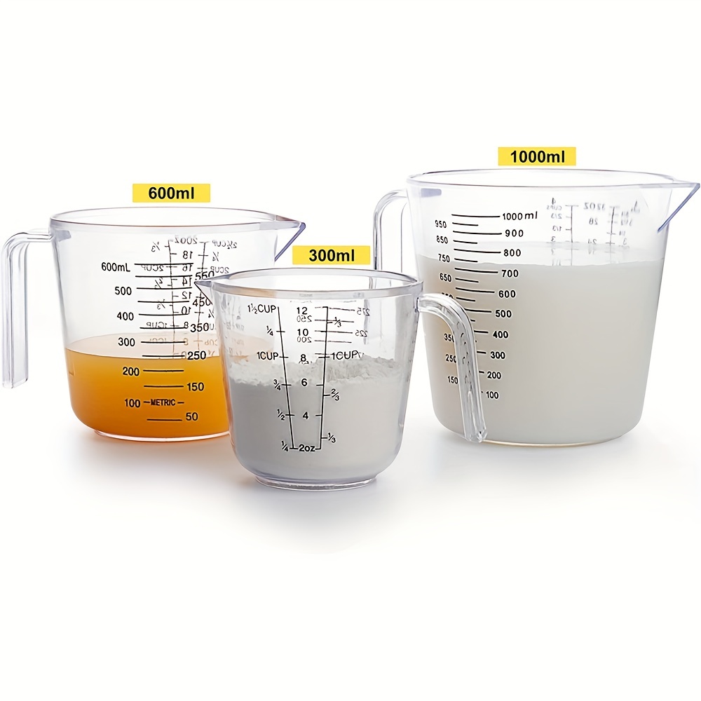 Ensemble de 3 tasses à mesurer en plastique sans BPA – Image 3