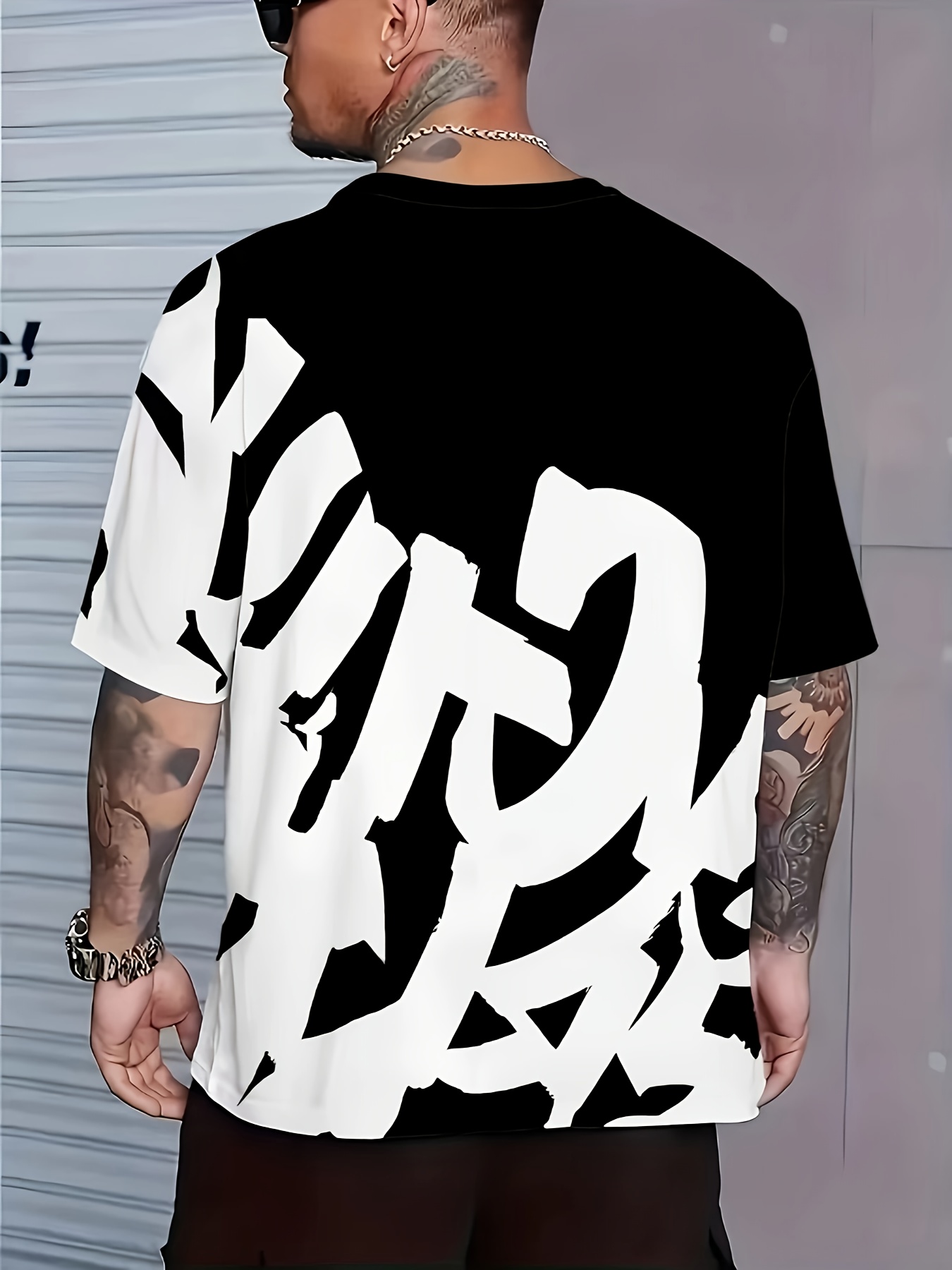 T-shirt graphique style rétro urbain à manches courtes à col rond – Image 3